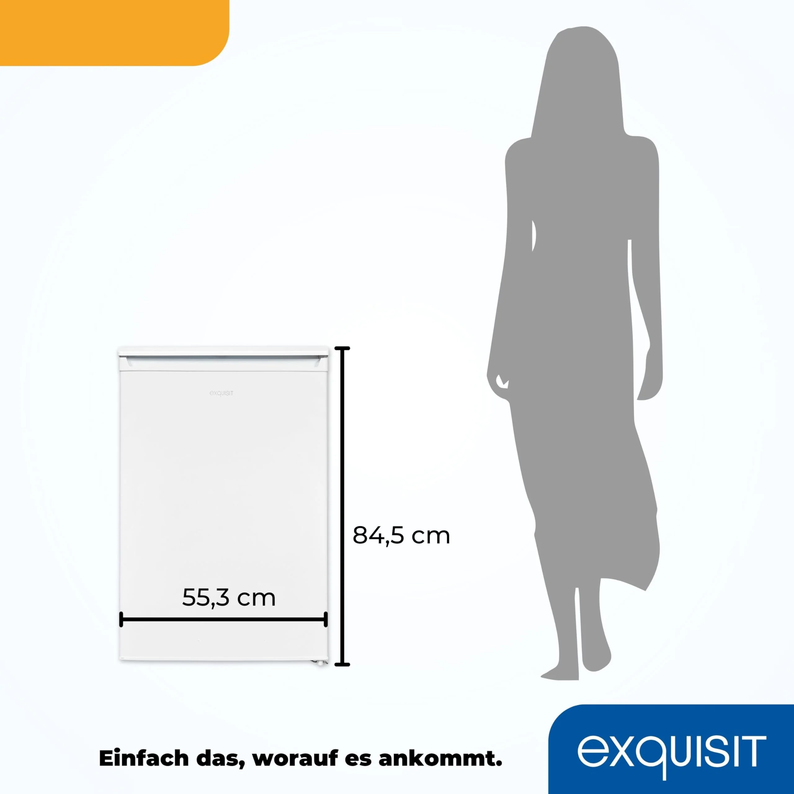Exquisit Gefrierschrank, 4-Sterne-Gefrieren, Gefrierschrank klein, 86 Liter, Tiefkühlschrank, 55cm breit, kompakt, GS80-030E weiss