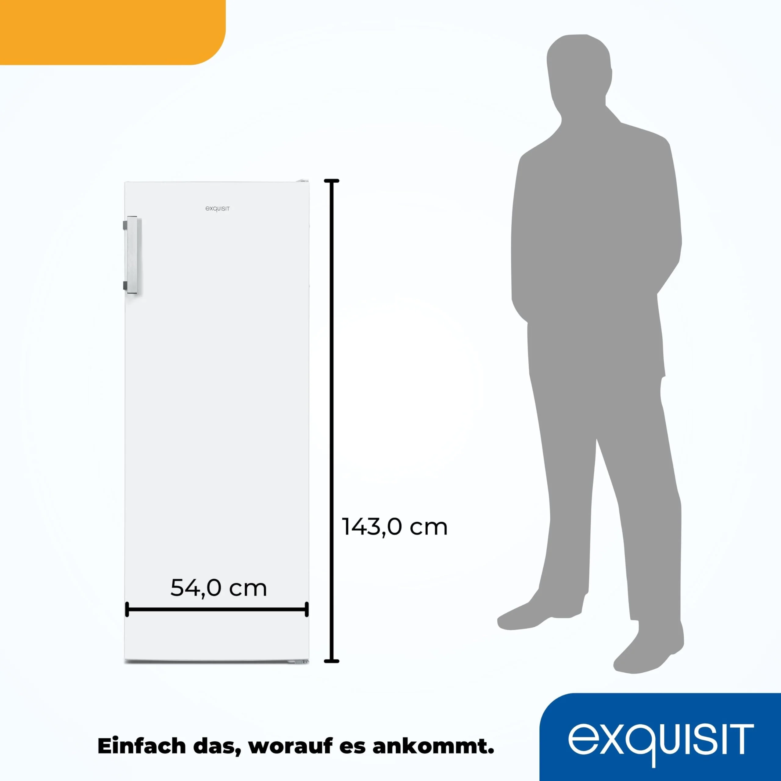 Exquisit Gefrierschrank NoFrost, Tiefkühlschrank groß, 161 Liter, Schnellgefrieren, Alarm-Funktion, GS5231-NF-H-040C weiss - Image 10