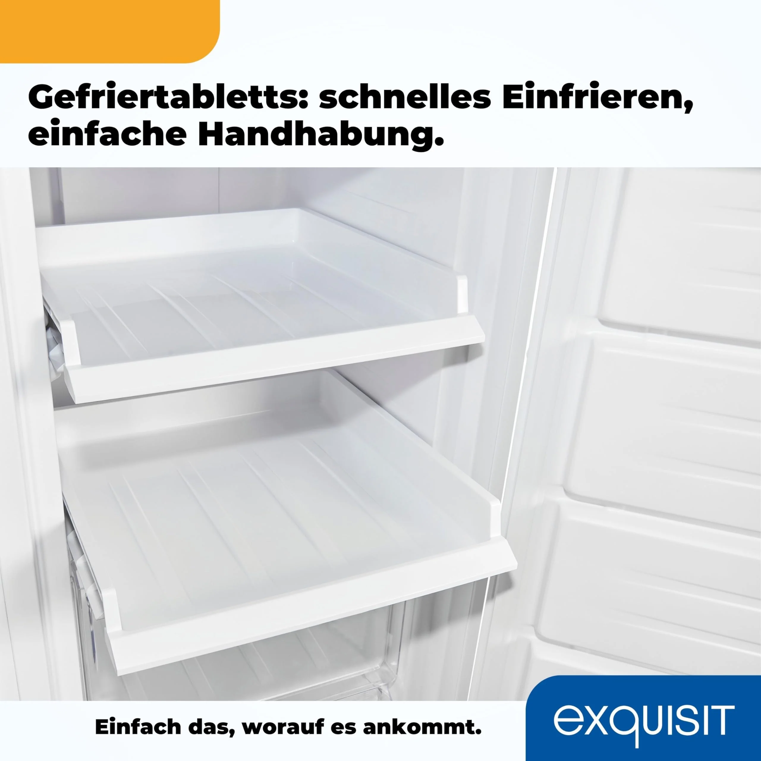 Exquisit Gefrierschrank NoFrost, Tiefkühlschrank groß, 161 Liter, Schnellgefrieren, Alarm-Funktion, GS5231-NF-H-040C weiss - Image 9