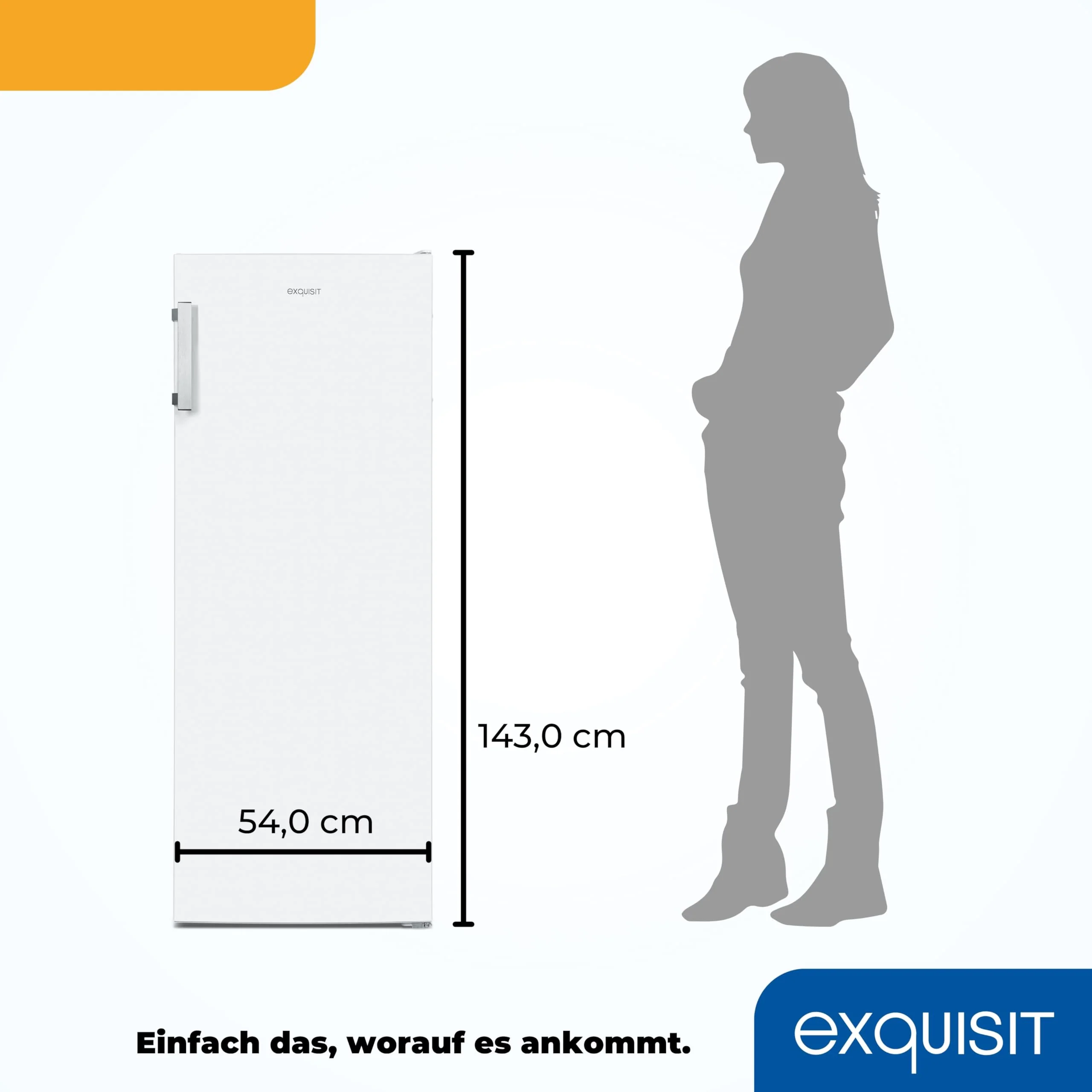 Exquisit Gefrierschrank NoFrost, Tiefkühlschrank groß, 161 Liter, Schnellgefrieren, Alarm-Funktion, GS5231-NF-H-040D weiss - Image 4
