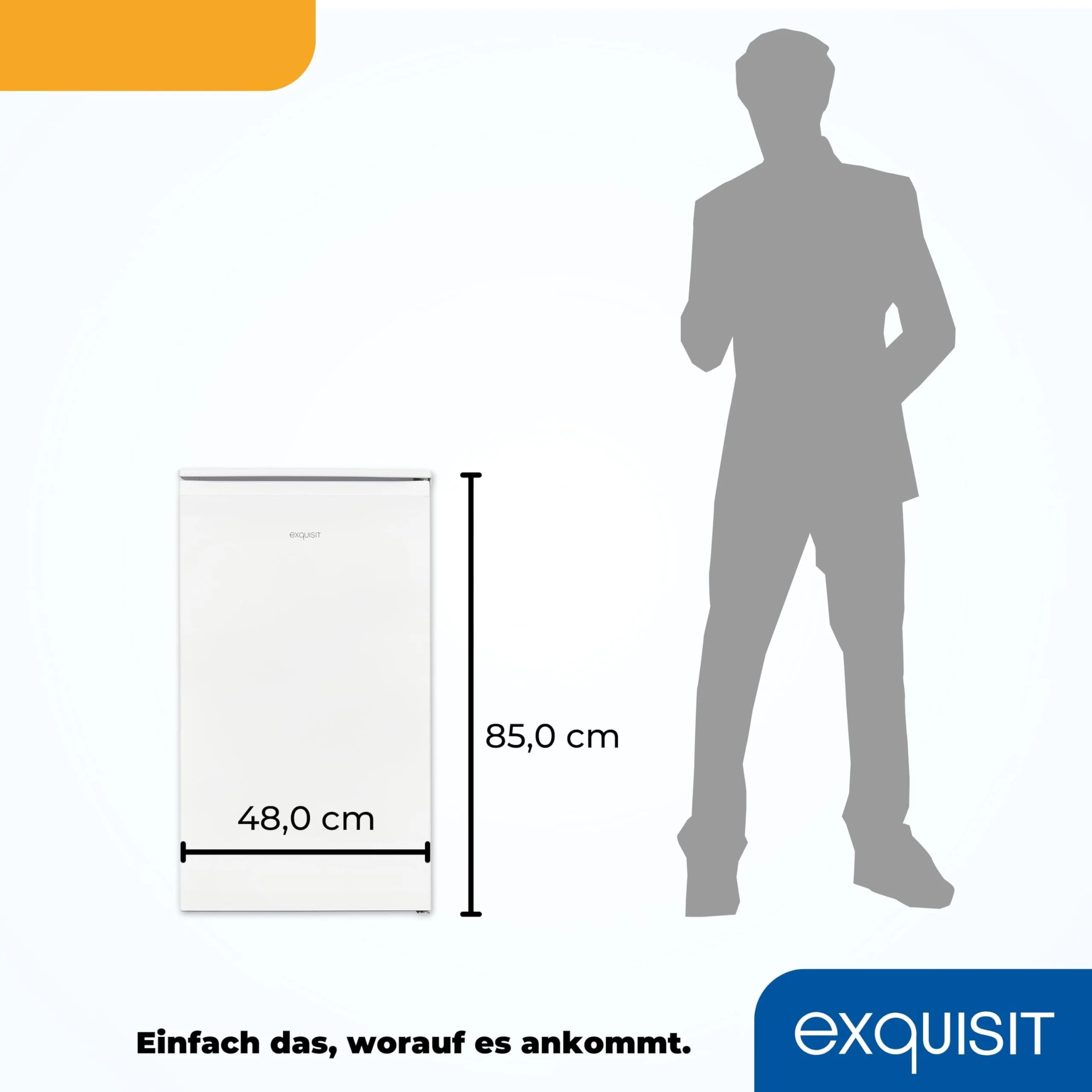 Exquisit Kühlschrank mit Gefrierfach, 82 Liter, Freistehend, Kompakt, 3-Sterne, KS5117-3-010E weiss - Image 9