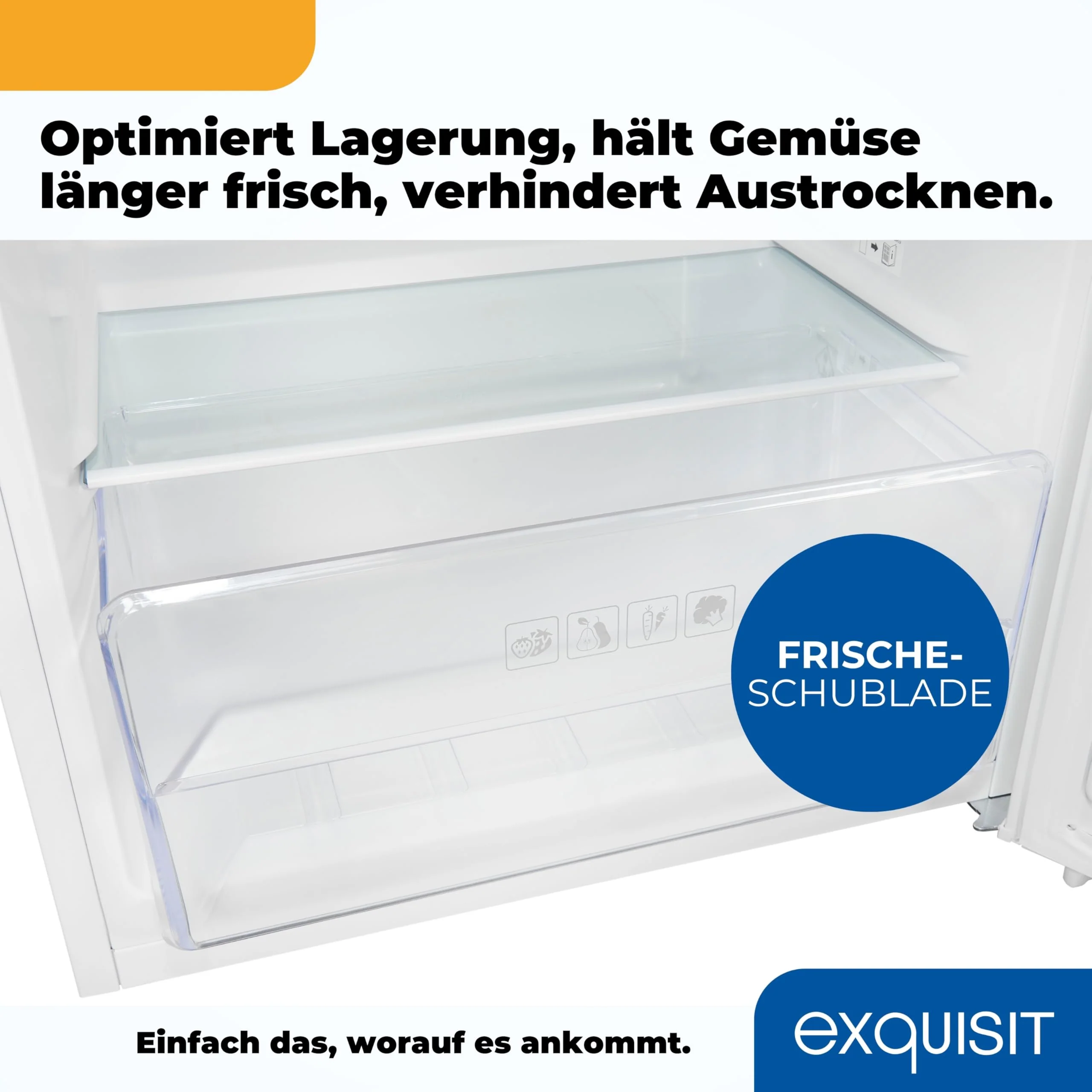 Exquisit Kühlschrank ohne Gefrierfach, Großer Kühlschrank, 5 Ablagen, 242 Liter, Vollraumkühlschrank 143 cm hoch, KS5320-V-H-040E weiss - Image 5