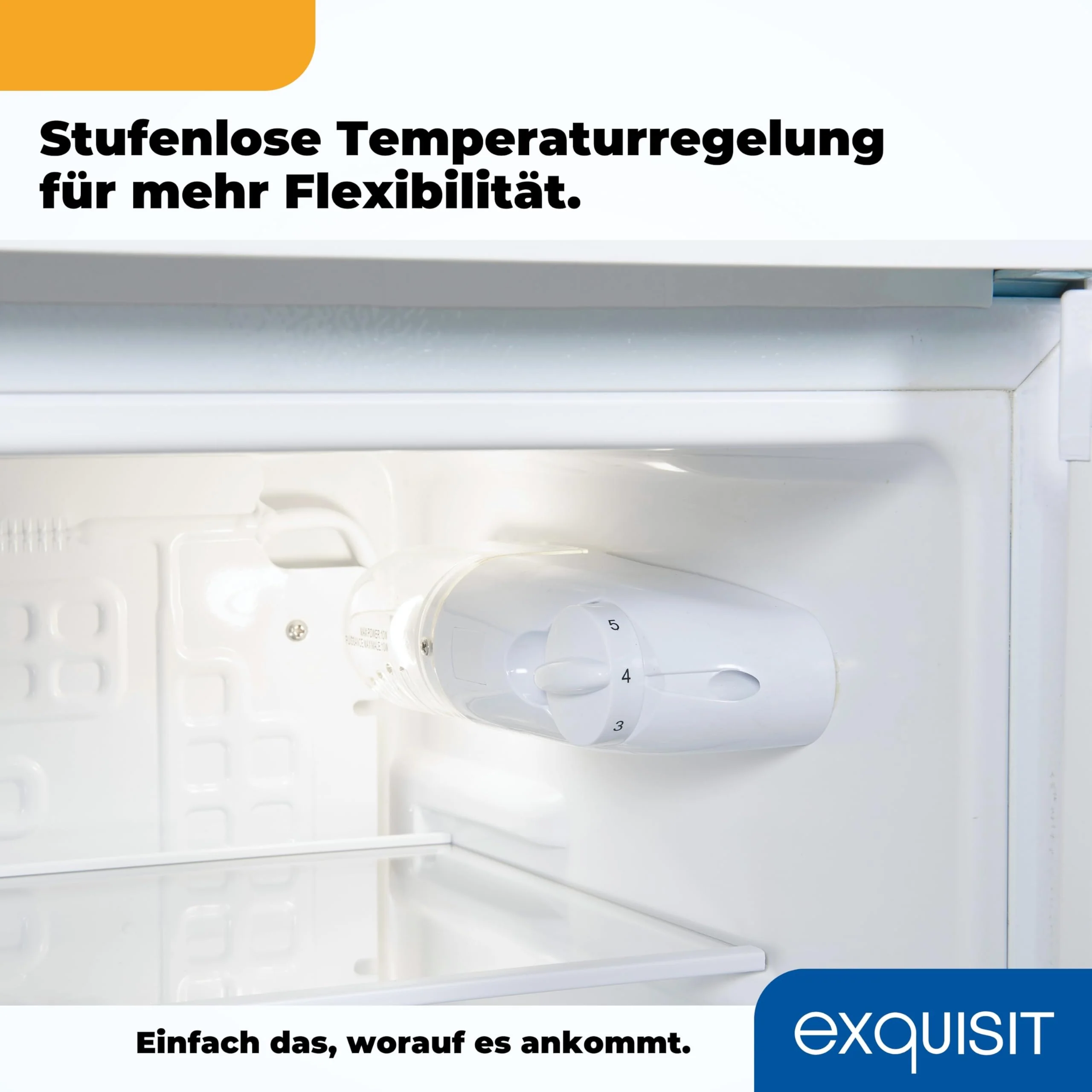 Exquisit Vollraumkühlschrank 75 Liter, Freistehend, Kühlschrank klein und kompakt, 45cm Breit, LED-Innenbeleuchtung, KS585-V-091E - Image 7