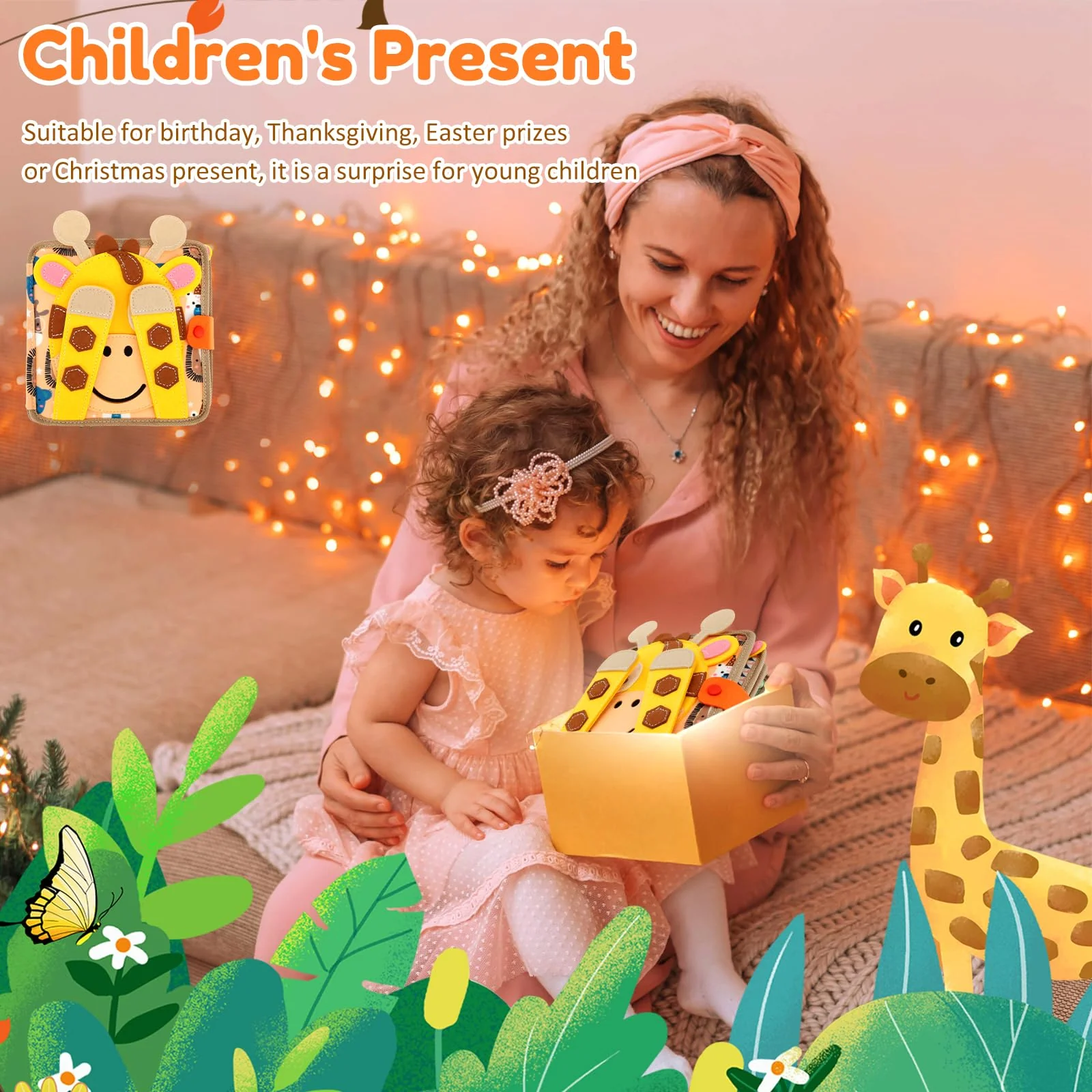 Eyoulife Spielzeug Busy Board Weicher Filz, Quiet Book Heuristisches 20 in 1, Busyboard Tragbar Für 1 2 3 Jährige Kleinkinder Entwicklung Sensorischen - Image 2