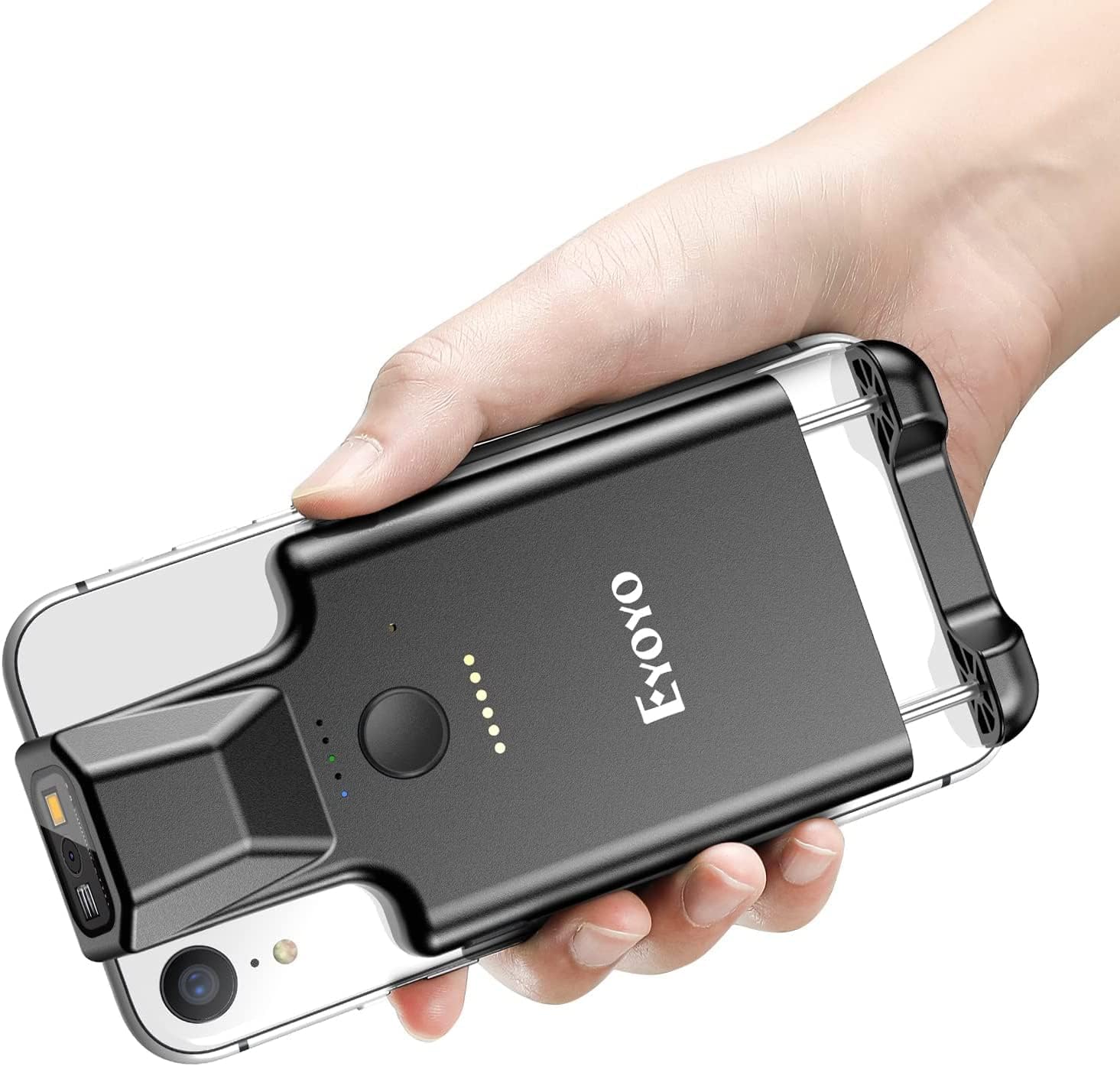 Eyoyo 2D Tragbar Bluetooth Tragbar Barcode Scanner, Back Clip Kabellos 1D Qr Barcode Leser Mit Bluetooth Funktion PDF417 Daten Matrix Code Maxicode Bild Scannen für Smartphone, iPhone - Image 7