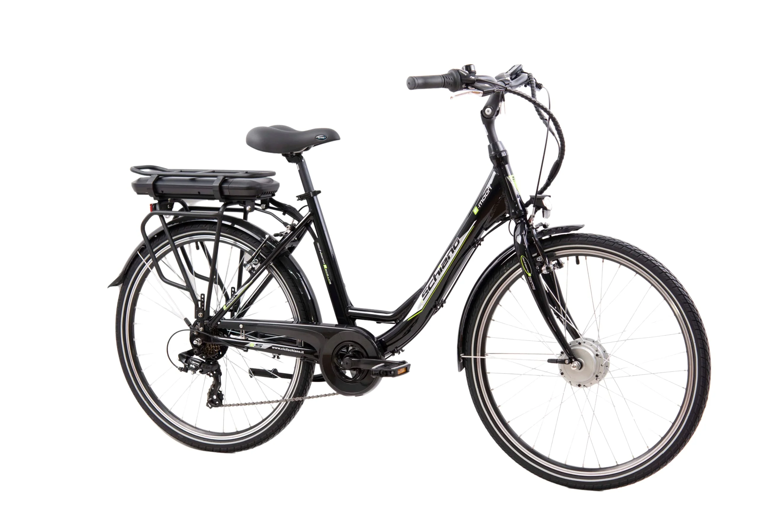 F.lli Schiano E-Moon, E Bike für die Stadt 26 Zoll, 36V 13Ah Abnehmbarer Akku, Motor 250W 40Nm, City Ebike für Herren/Damen, Schwarz - Image 4