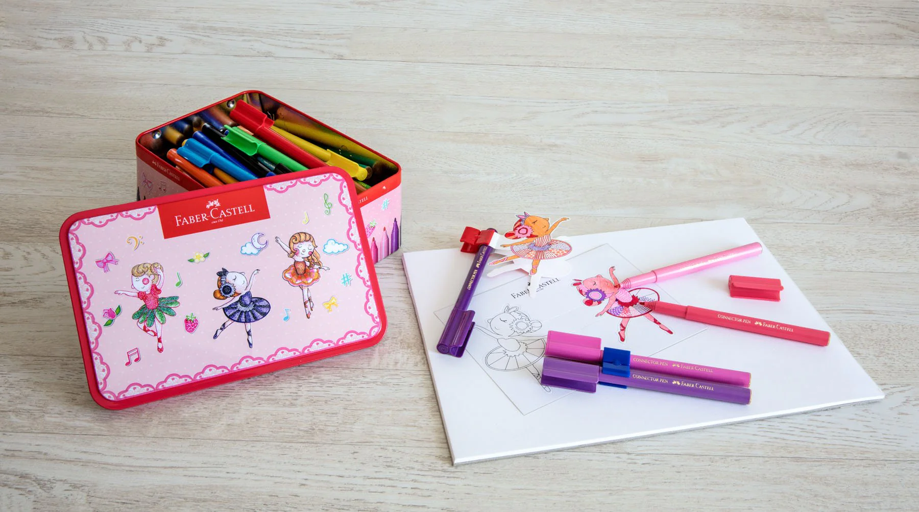 FABER-CASTELL 155534 - Filzstifte Connector Ballerina Etui mit 33 Stiften - Image 4
