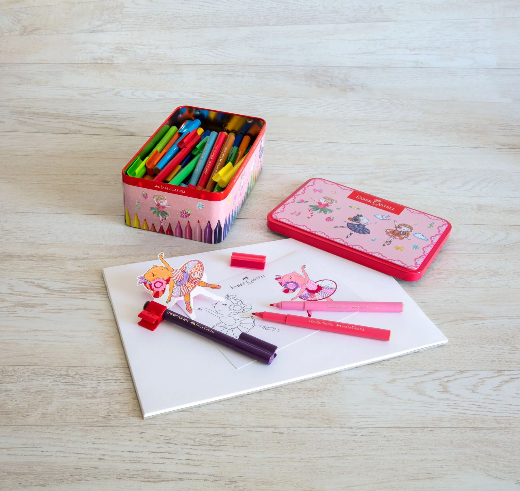 FABER-CASTELL 155534 - Filzstifte Connector Ballerina Etui mit 33 Stiften - Image 5