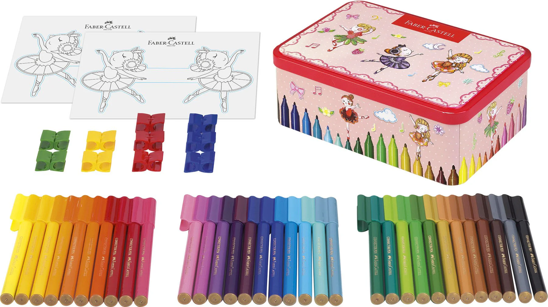 FABER-CASTELL 155534 - Filzstifte Connector Ballerina Etui mit 33 Stiften - Image 7