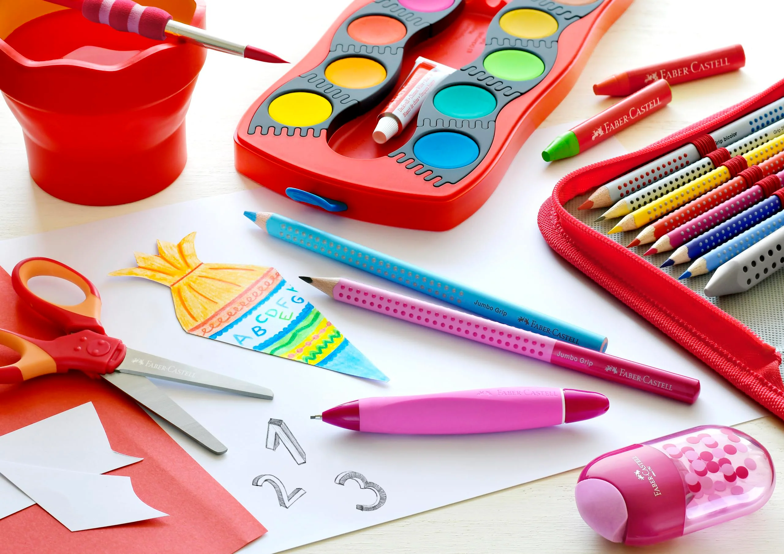 Faber-Castell 205226 - Buntstifte Set Schulanfang, 17-teilig, inkl. Spitzer für Jumbo Buntstifte - Image 5