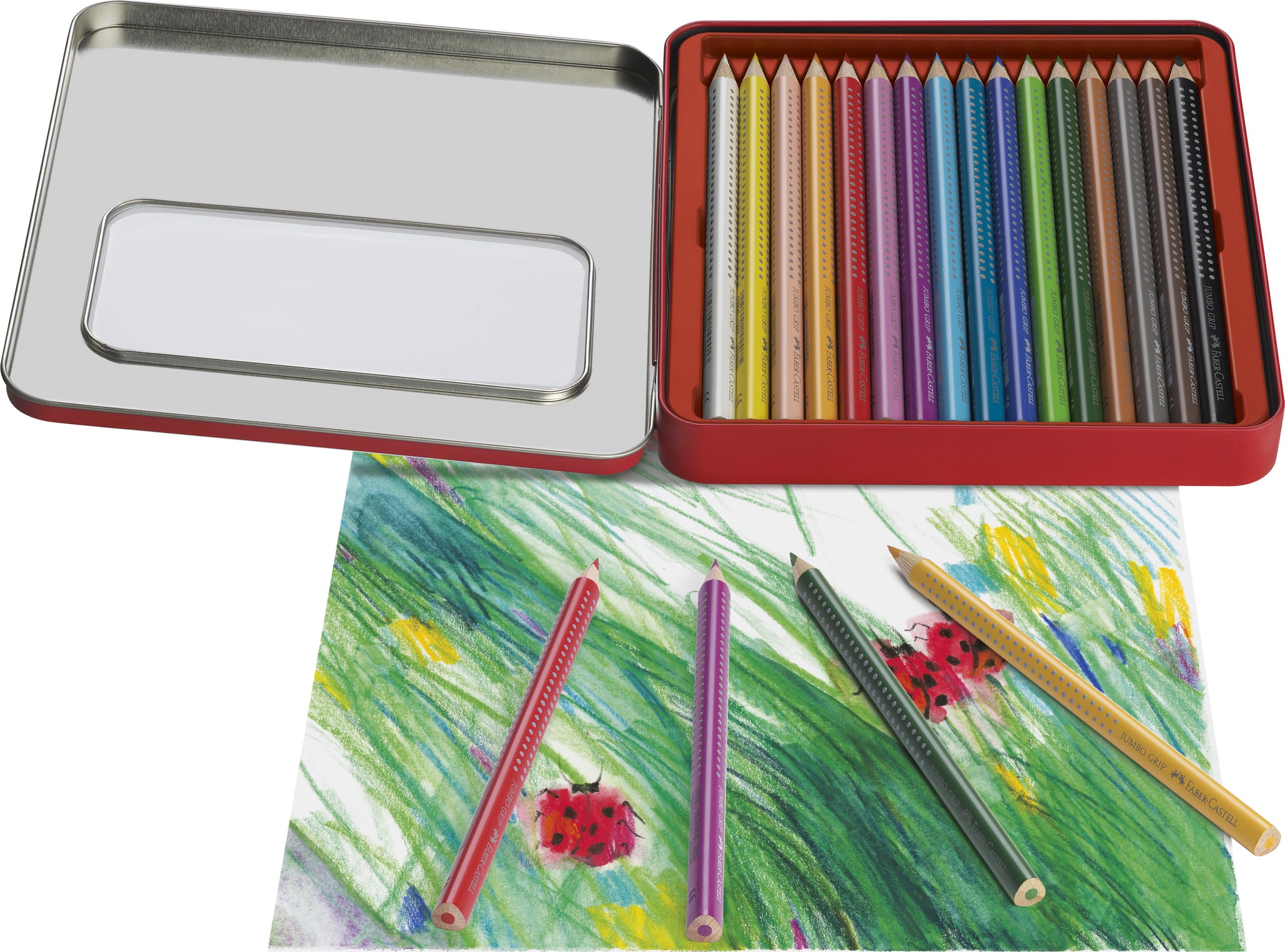 Faber-Castell 205226 - Buntstifte Set Schulanfang, 17-teilig, inkl. Spitzer für Jumbo Buntstifte - Image 8