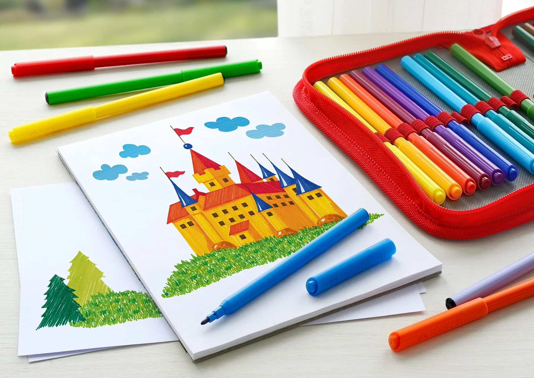 FABER-CASTELL 554204 - Filzstifte Set Castle, 50er Kartonetui, auswaschbare Filzstifte - Image 3