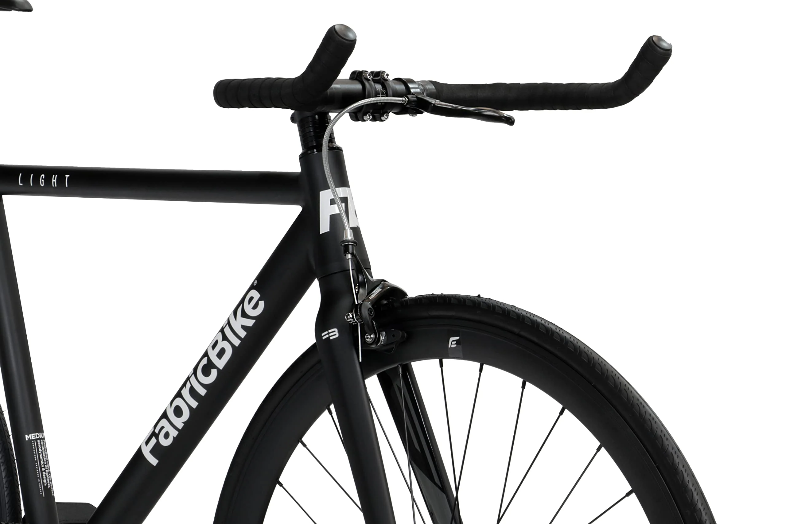 FabricBike Light - Fixed Gear Fahrrad, Single Speed Fixie Starre Nabe, Aluminium Rahmen und Gabel, Räder 28", 4 Farben, 3 Größen, 9.45 kg (Größe M) (L-58cm, Light Matte Black) - Image 4