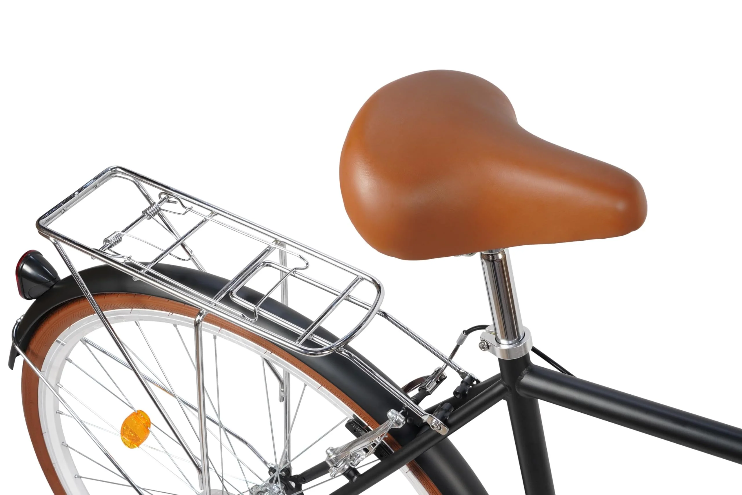 FabricBike Southken - City Bike 28 Zoll, Cityräder, klassisches Stadtrad, Fahrrad mit Korb, bequemer Sattel, 7-Gang-Schaltung (Southken Matte Black, L-58cm) - Image 6