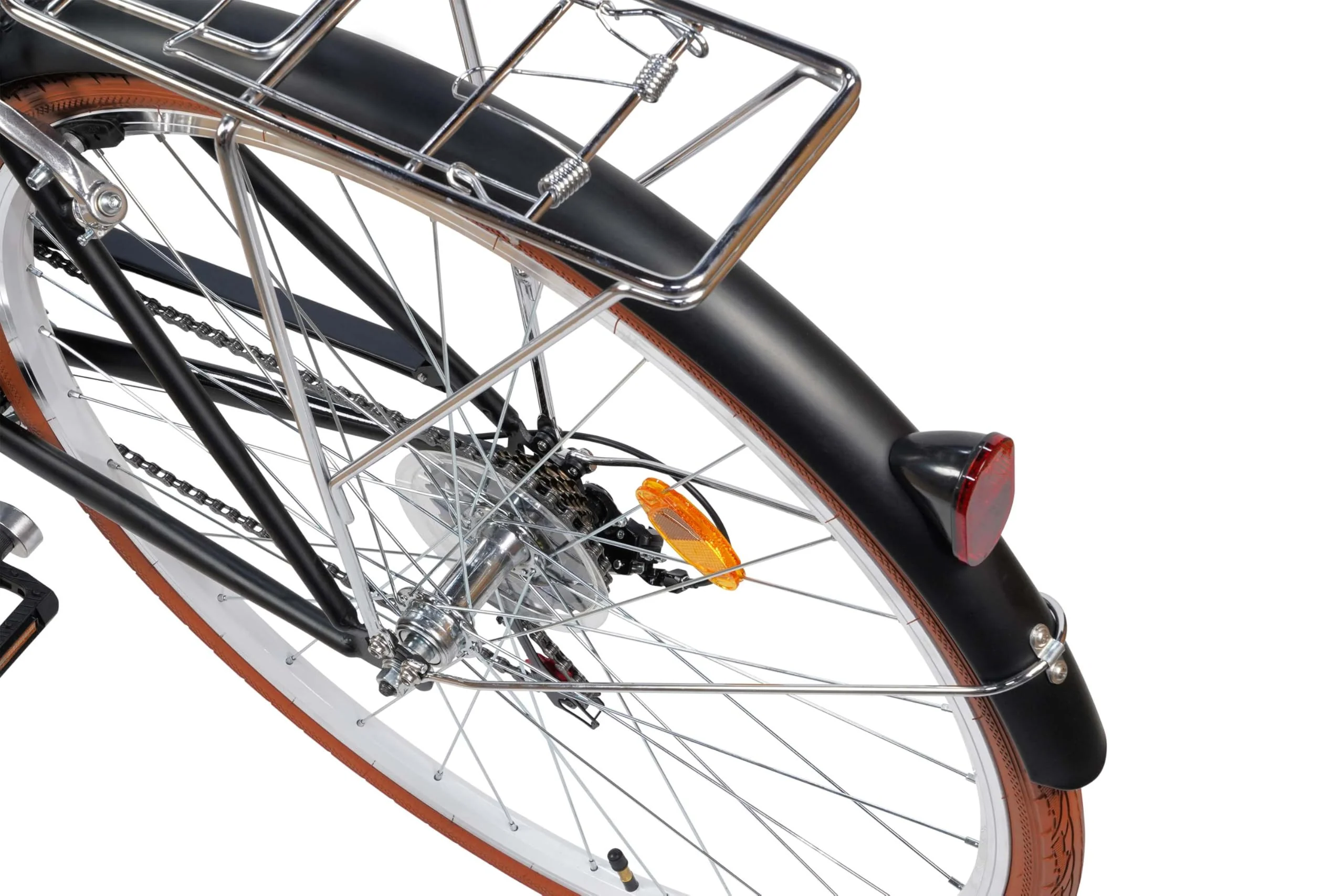 FabricBike Southken - City Bike 28 Zoll, Cityräder, klassisches Stadtrad, Fahrrad mit Korb, bequemer Sattel, 7-Gang-Schaltung (Southken Matte Black, L-58cm) - Image 7
