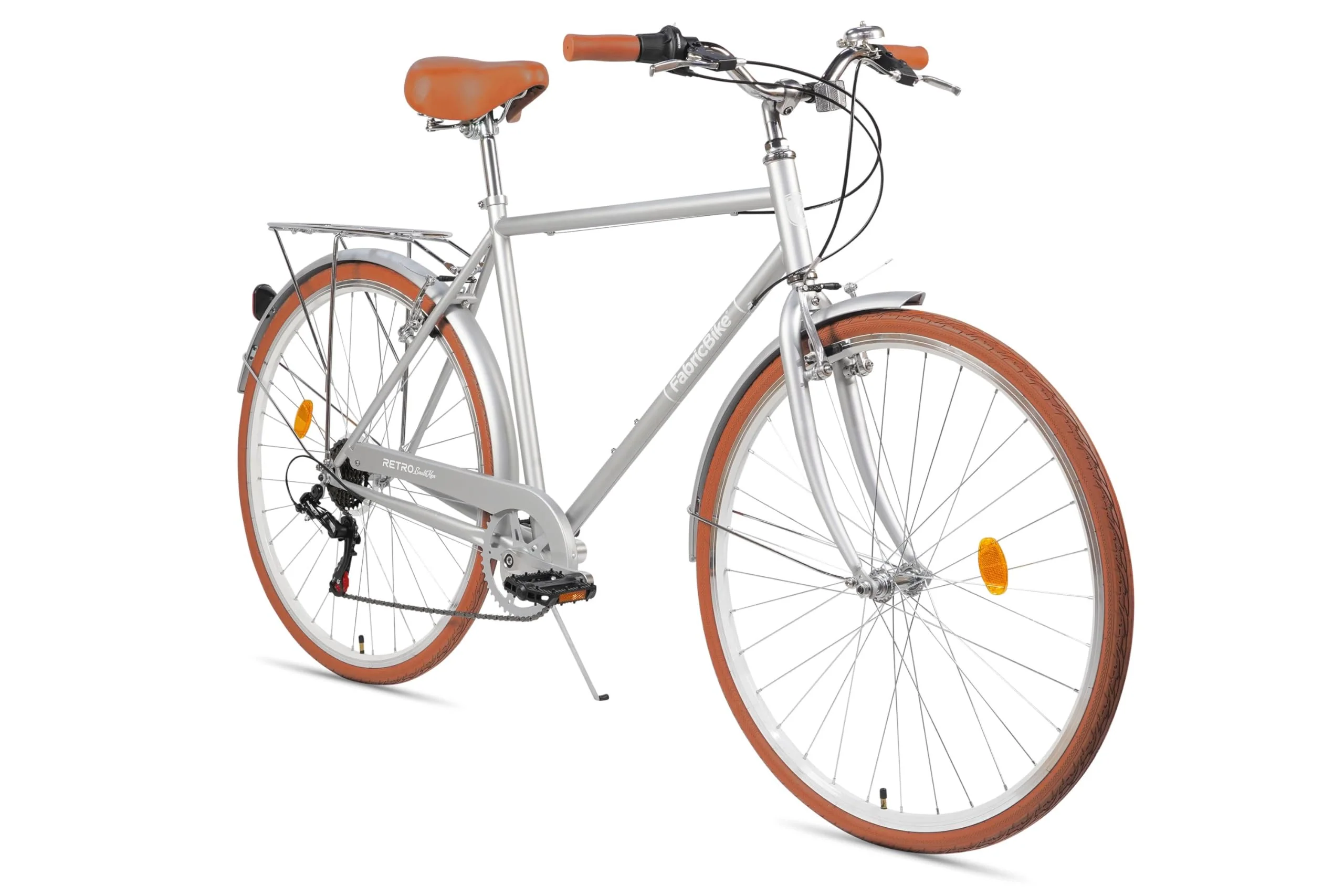 FabricBike Southken - City Bike 28 Zoll, Cityräder, klassisches Stadtrad, Fahrrad mit Korb, bequemer Sattel, 7-Gang-Schaltung (Southken Matte Grey, L-58cm) - Image 5