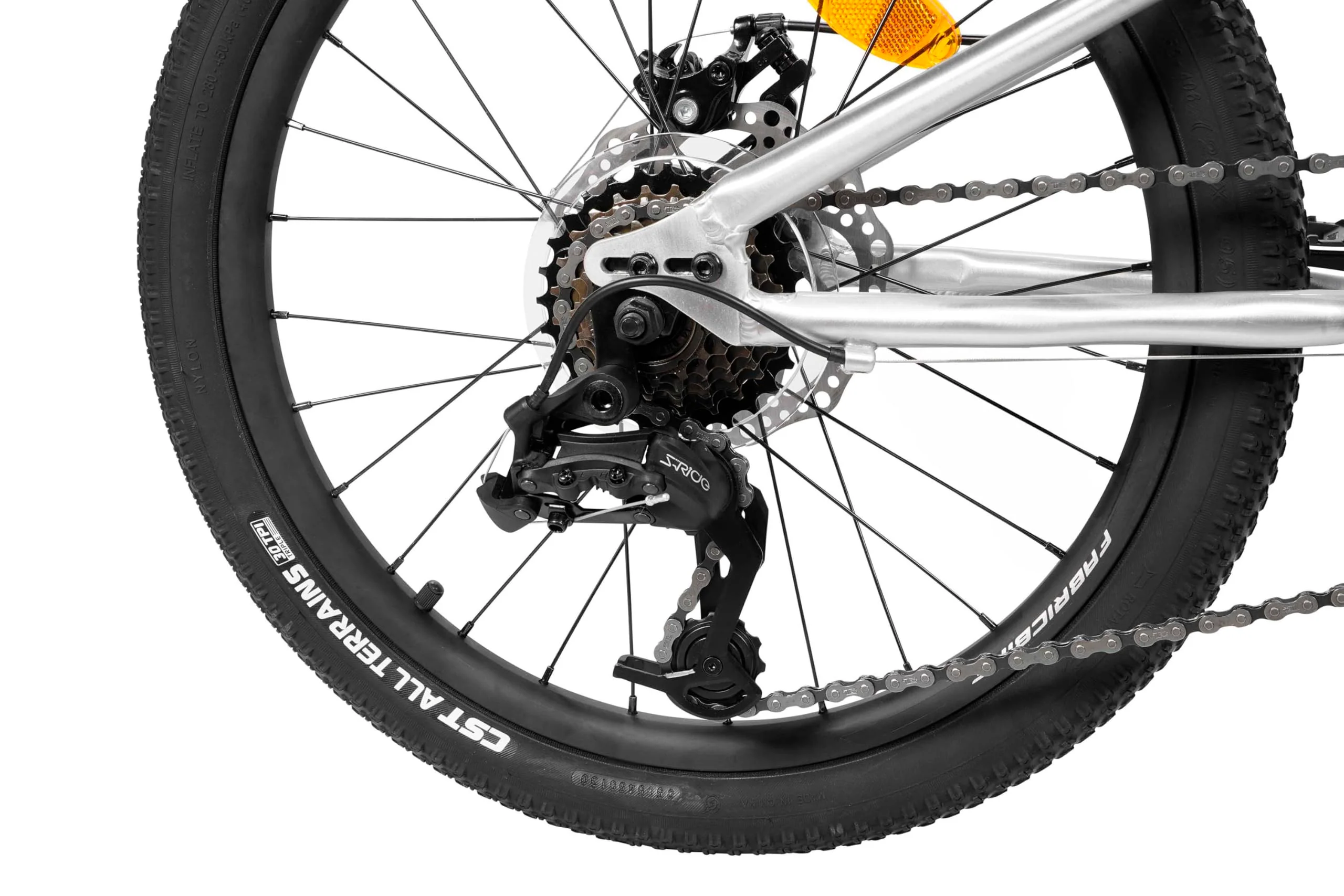 FabricBike Terra - Alu Mountainbike Jugendfahrrad 20 Zoll ab 6, 7 und 8 Jahre, 7-Gang-Schaltung, Scheibenbremse, Federgabel, Kinder Fahrrad (Polished) - Image 2