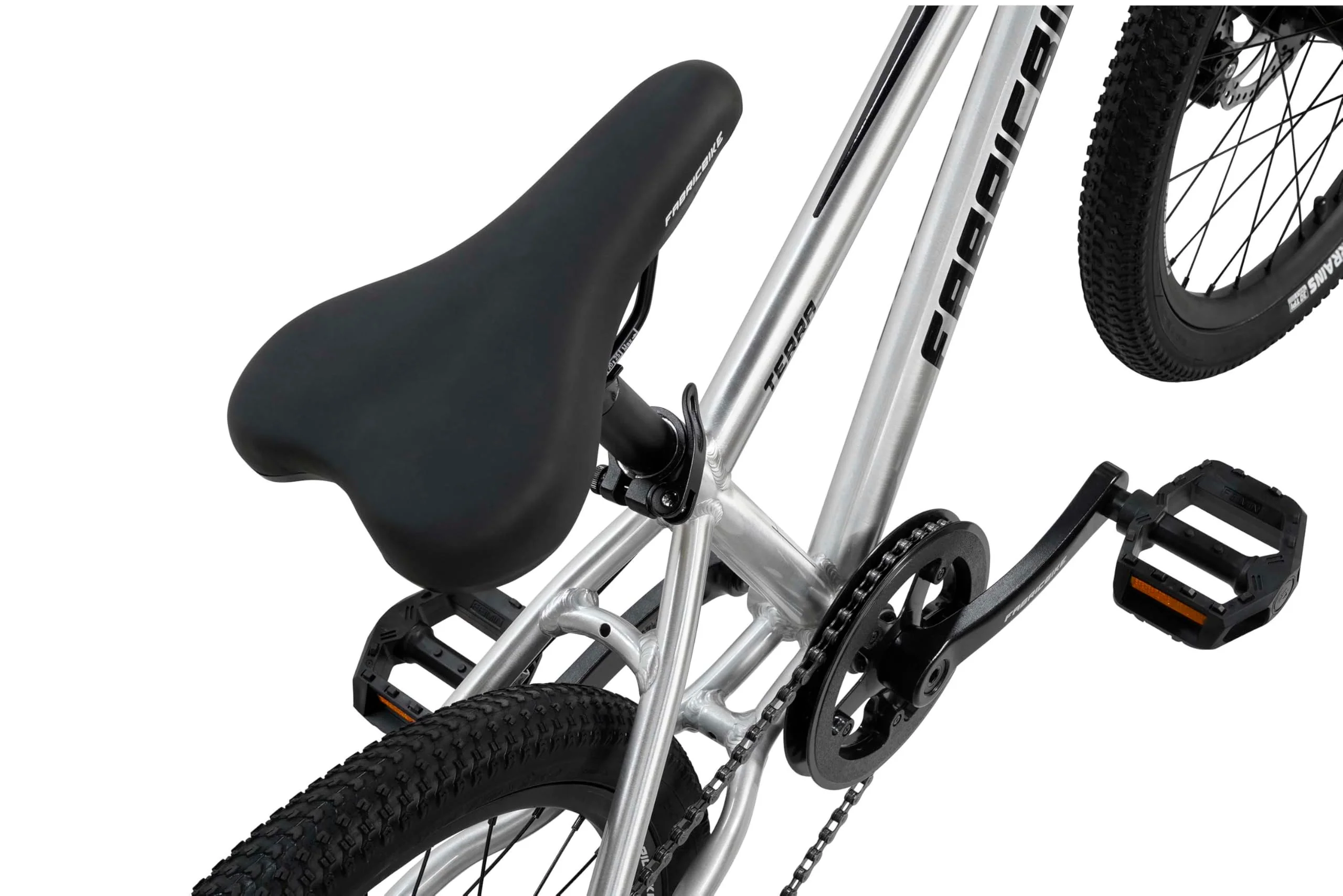 FabricBike Terra - Alu Mountainbike Jugendfahrrad 20 Zoll ab 6, 7 und 8 Jahre, 7-Gang-Schaltung, Scheibenbremse, Federgabel, Kinder Fahrrad (Polished) - Image 5