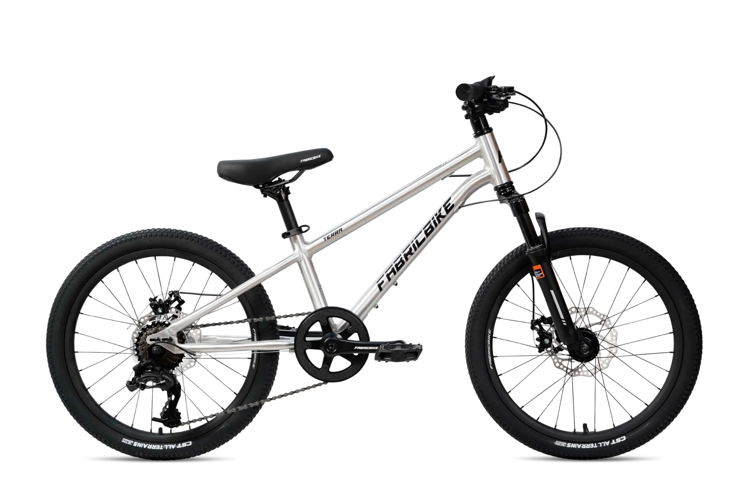 FabricBike Terra - Alu Mountainbike Jugendfahrrad 20 Zoll ab 6, 7 und 8 Jahre, 7-Gang-Schaltung, Scheibenbremse, Federgabel, Kinder Fahrrad (Polished) - Image 9