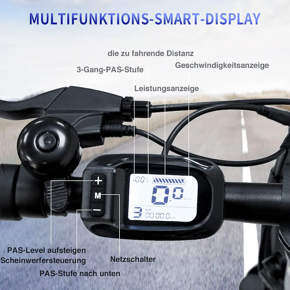 Fafrees E Bike Klapprad, 20 Zoll Electric Fahrrad für Herren/Damen Bis 25 km/h mit 36V 16AH abnehmbarem Akku 250W Motorund, Mountainbike mit 7S Gängen, F20 Rot - Image 8
