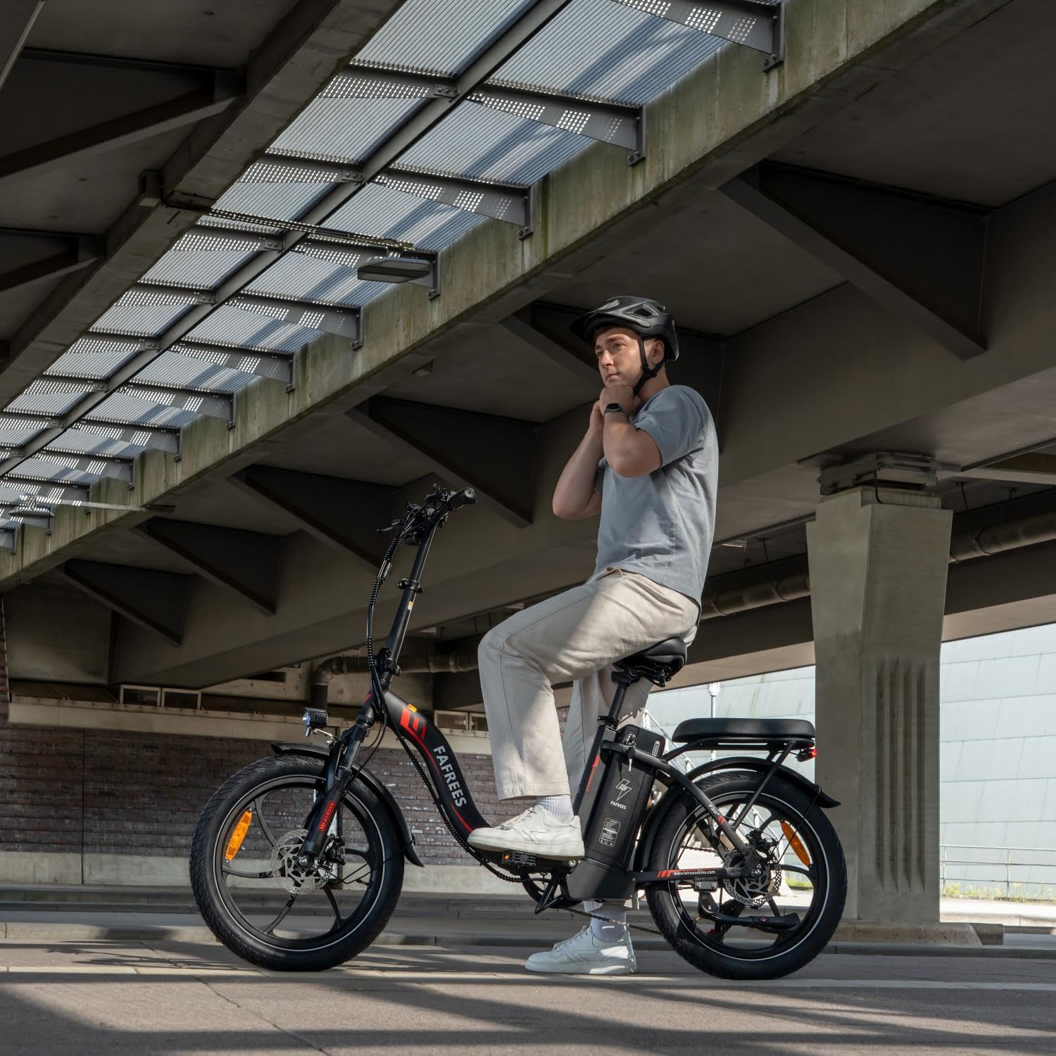 Fafrees F20+ E Bike Klappbar 20 * 3.0 Zoll, Upgrade 2025 Ebike Herren 250W, Elektrofahrrad 20Ah/720Wh Akku, E-Bike Damen 25km/h, Fatbike 7S, Pedelec faltrad Lagergewicht 140 KG (Schwarz) - Image 9
