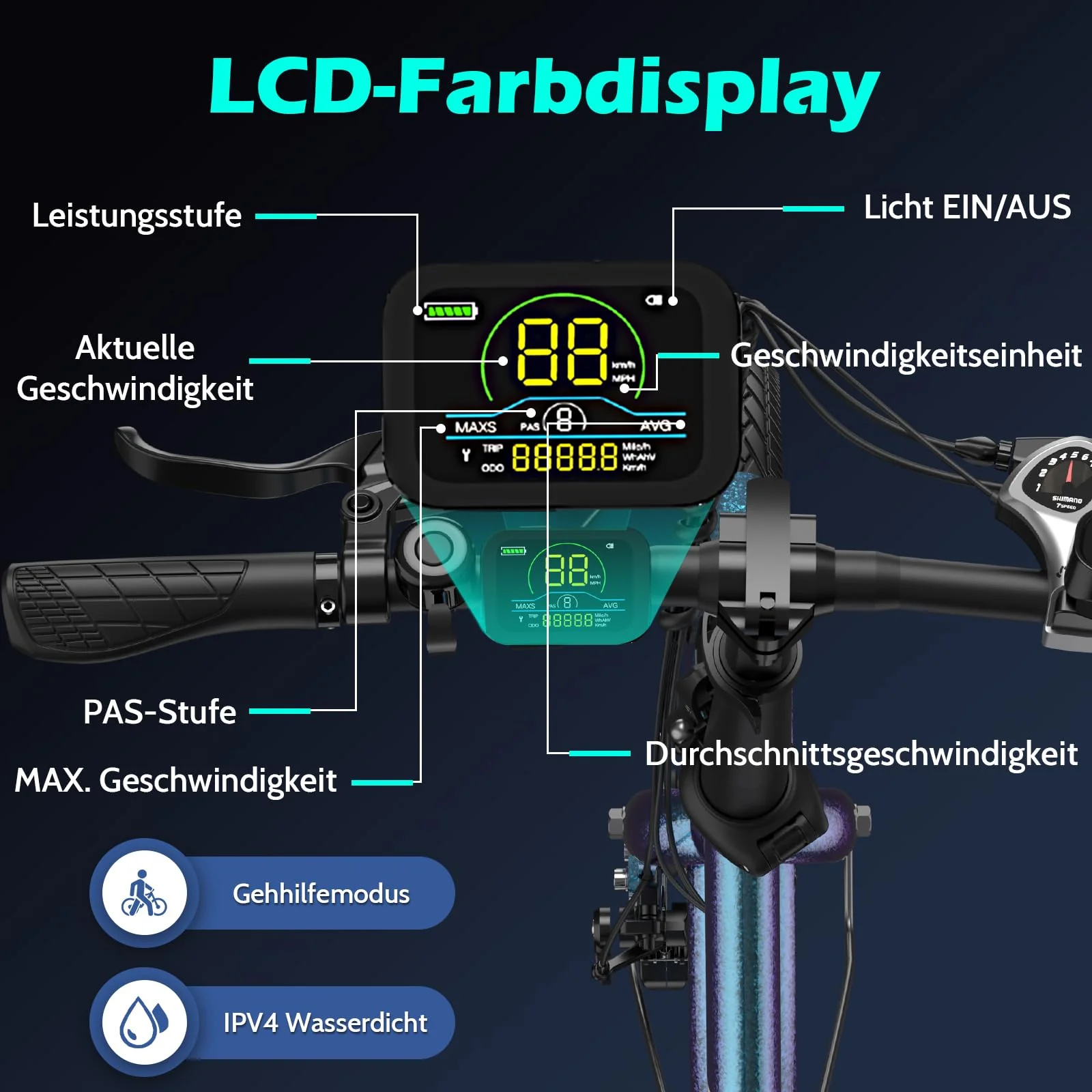 Fafrees F20 Lasting Premium City Faltrad Ebike | 250W Elektrofahrrad mit 36V 18.2Ah Akku (140kg Tragkraft) | StVZO-Zugelassen | Effiziente Fahrt (Hecktasche + Handyhalterung, Schwarz) - Image 6