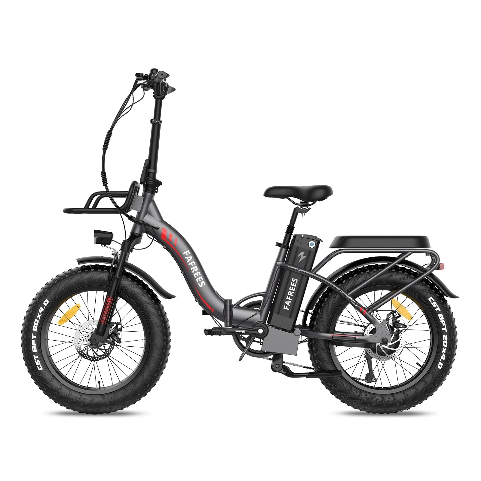 Fafrees F20 Max Elektrofahrräder, Klapprad Elektrofahrrad für Damen und Herren, 20 Zoll E-Fahrrad mit Abnehmbarer 48V22.5Ah Akku, 25km/h, Ebike Max Reichweite 120 km, Grau - Image 4