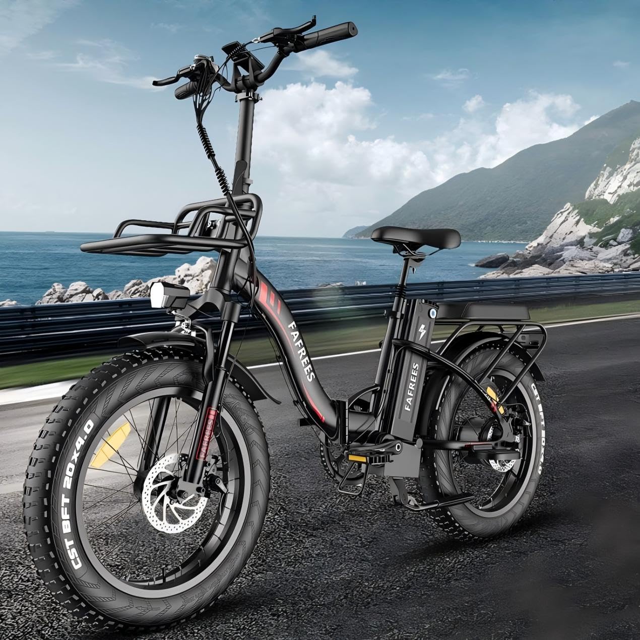 Fafrees F20 Max Elektrofahrräder, Klapprad Elektrofahrrad für Damen und Herren, 20 Zoll E-Fahrrad mit Abnehmbarer 48V22.5Ah Akku, 25km/h, Ebike Max Reichweite 120 km, Schwarz - Image 10