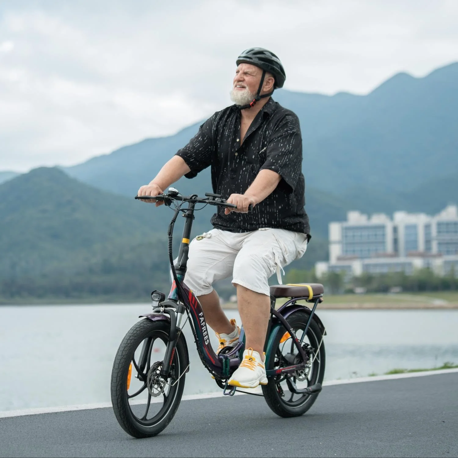 Fafrees F20+Pro E Bike Klapprad, Upgrade 2025 Ebike Herren 20 * 3.0 Zoll, Elektrofahrrad 22.5Ah/810Wh Akku, E-Bike Damen 250W 25km/h, Fatbike 7S, E-Fahrrad Klappbar Lagergewicht 140 KG (Buntes Blau) - Image 8