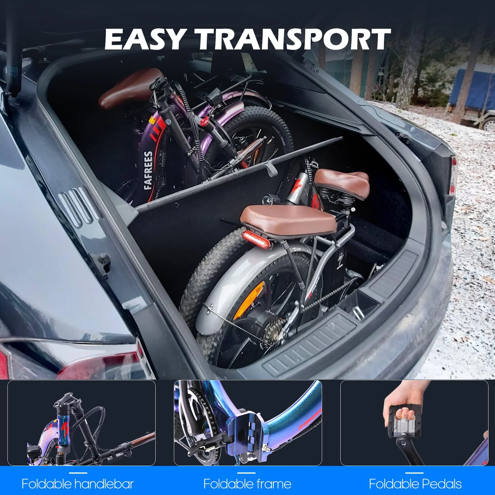 Fafrees F20 PRO Fatbike Damen E-Bike Klapprad 20 Zoll [ Offiziell ] 36V 18AH Akku,Klappbar Herren E Bike 250W, Elektrofahrrad 25km/h, Citybike Pedelec Mountainbike StVO. Bremslicht - Image 3