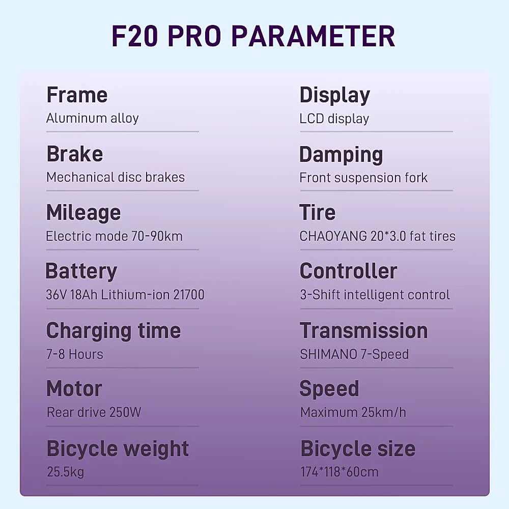 Fafrees F20 PRO [ Offiziell ] Fatbike E-Bike Klapprad 20 Zoll mit 36V 18AH Akku und StVO. Bremslicht, Erwachsene Klappbar Herren E Bike Damen 250W, Elektrofahrrad 25km/h, Citybike Pedelec Mountainbike - Image 3
