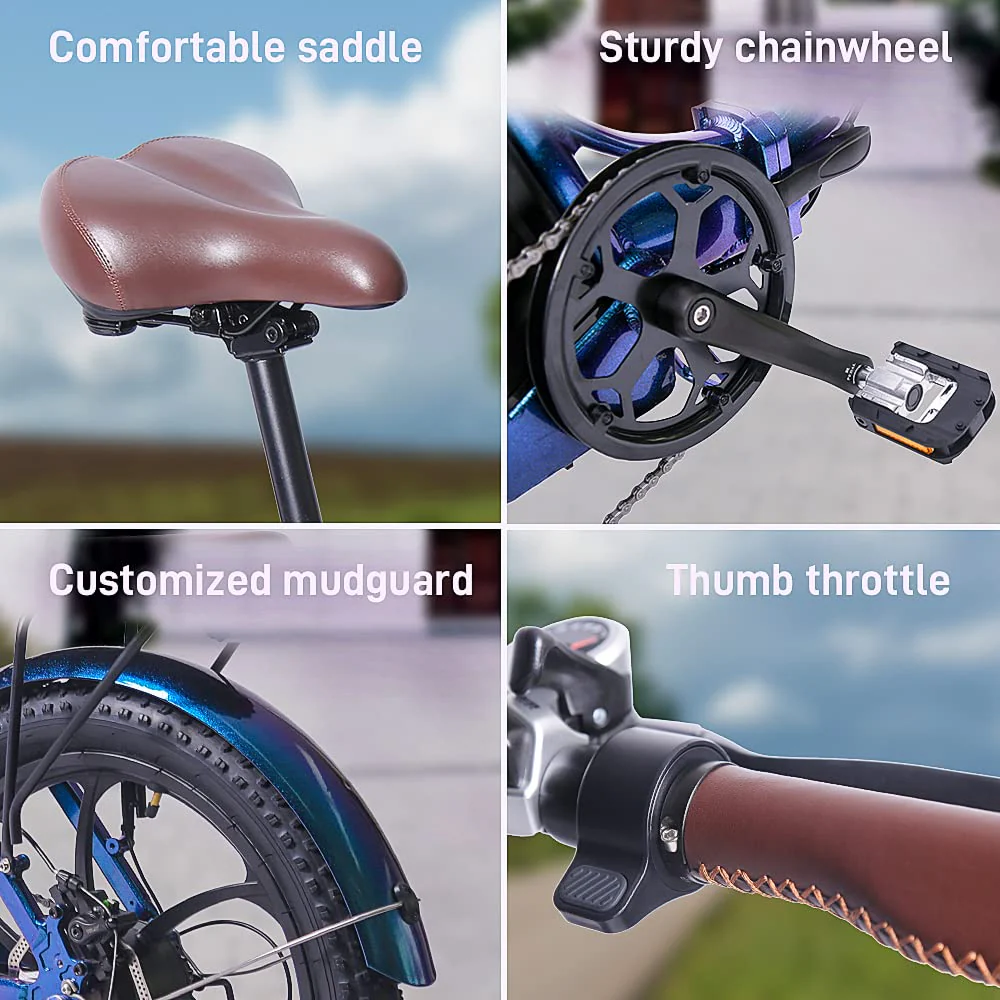 Fafrees F20 PRO [ Offiziell ] Fatbike E-Bike Klapprad 20 Zoll mit 36V 18AH Akku und StVO. Bremslicht, Erwachsene Klappbar Herren E Bike Damen 250W, Elektrofahrrad 25km/h, Citybike Pedelec Mountainbike - Image 7