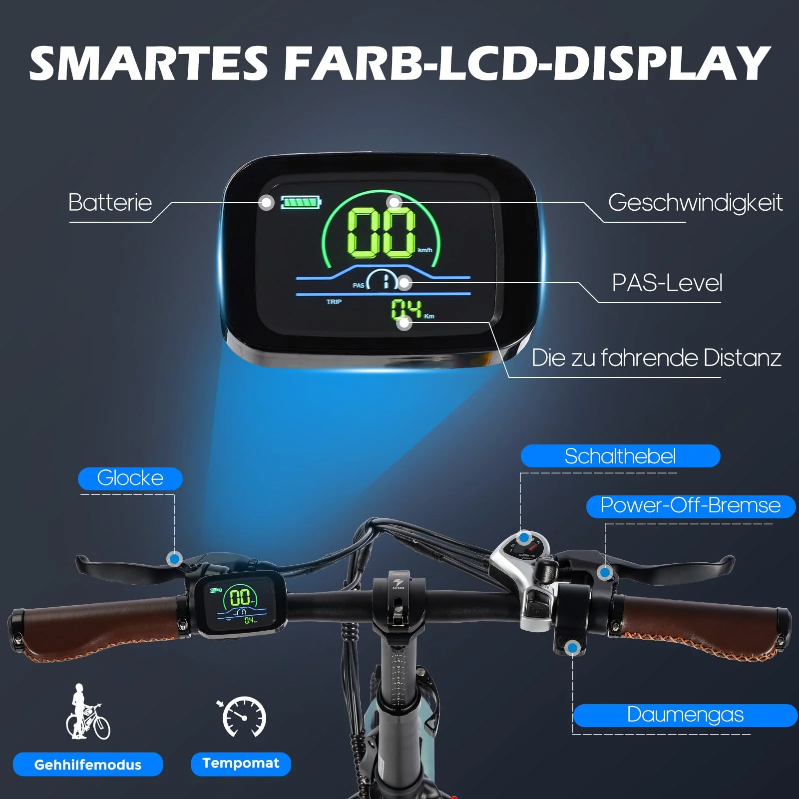 Fafrees Offiziell F20 PRO Herren E Bike Klappbar Fatbike mit 36V 18AH Akku, Damen E-Bike 20 Zoll Elektrisches Fahrrad 250W, Ebike Fahrrad 25km/h Mountainbike Herren Klapprad 150kg (Aurora Blue) - Image 5