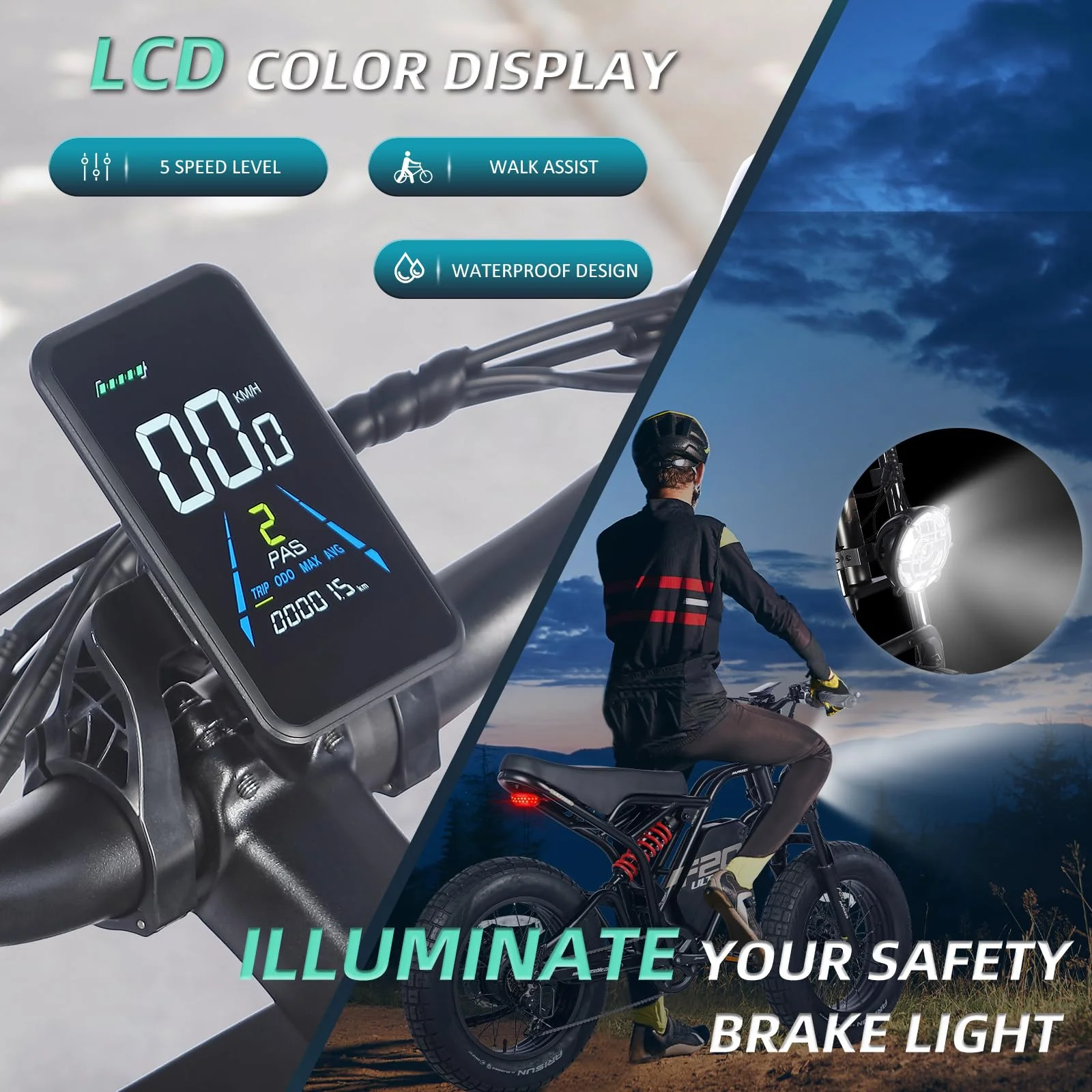 Fafrees [ Offiziell F20 Ultra 48V 25Ah Akku E-Bike Damen 20 Zoll, Farfrees Ebike Herren, 79N.m E Mountainbike, Elektrisch Fahrrad bis 180kg, Fatbike Elektro, Elektrofahrrad Erwachsene IPX5 - Image 6