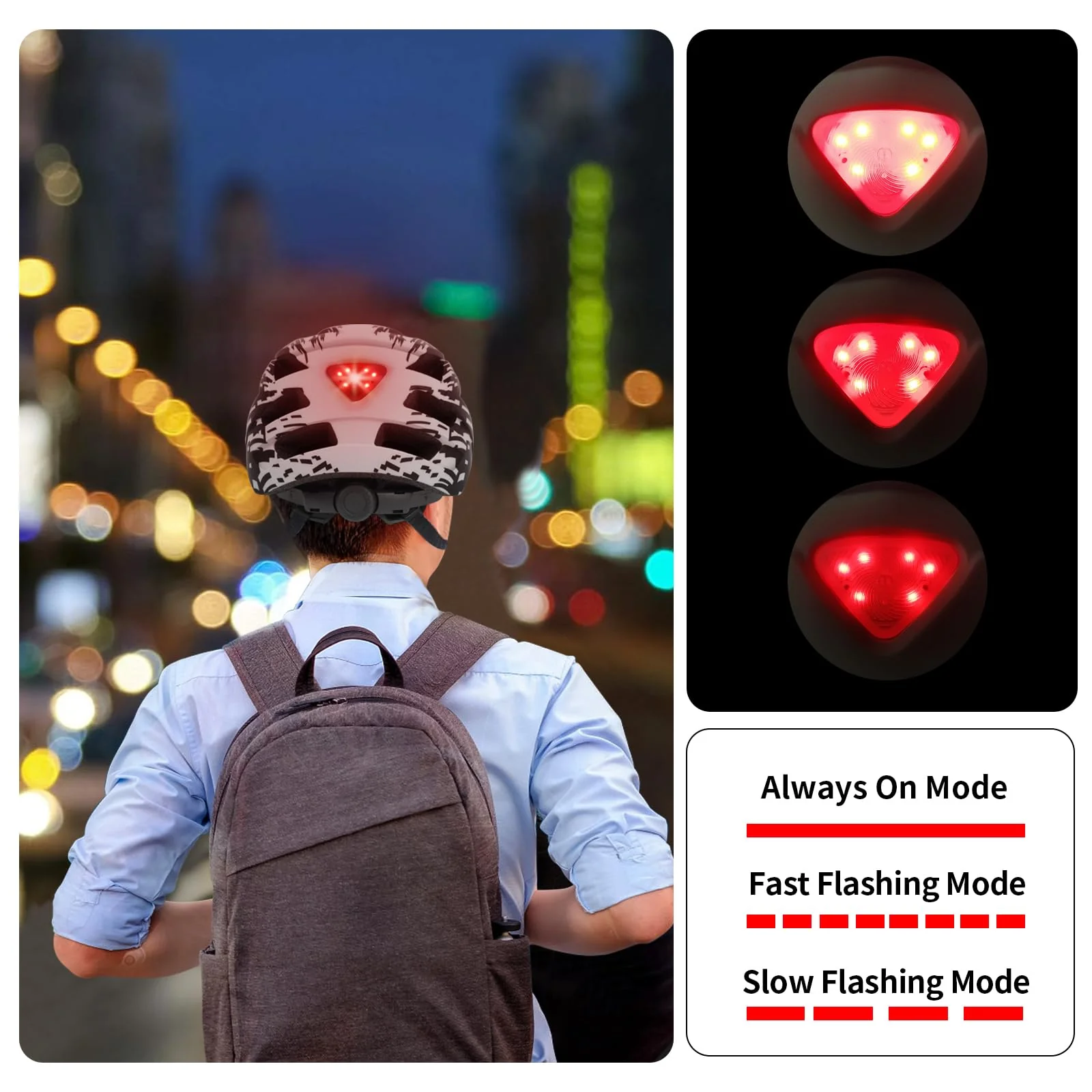 Fahrradhelm Erwachsene mit Visier und LED, Fahrradhelm Herren Damen mit 21 Belüftungsöffnungen, MTB Mountainbike Helm Radhelm Cityhelm Urban Fahrrad Helm 57–61 cm (BlackRose) - Image 4