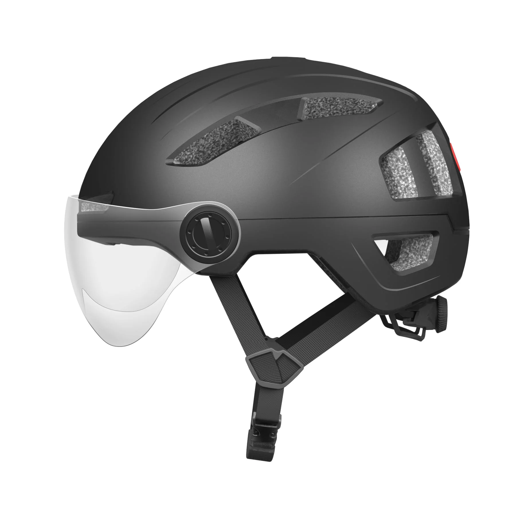 Fahrradhelm Herren, Damen Helm mit Magnetischem Visier Abnehmbarer Sonnenschutzkappe und Größenversteller, Schwarz Helm für E-Bike, Mountainbike & Citybike (M-Schutzbrille) - Image 3