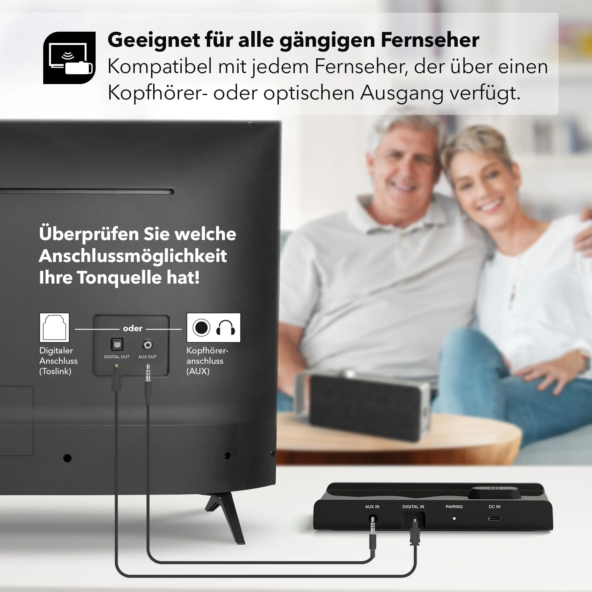 faller Oskar TV Lautsprecher/Soundbar mit Clear Voice (tragbar, kabellos, einfache Bedienung, Aluminiumgehäuse) - Image 7