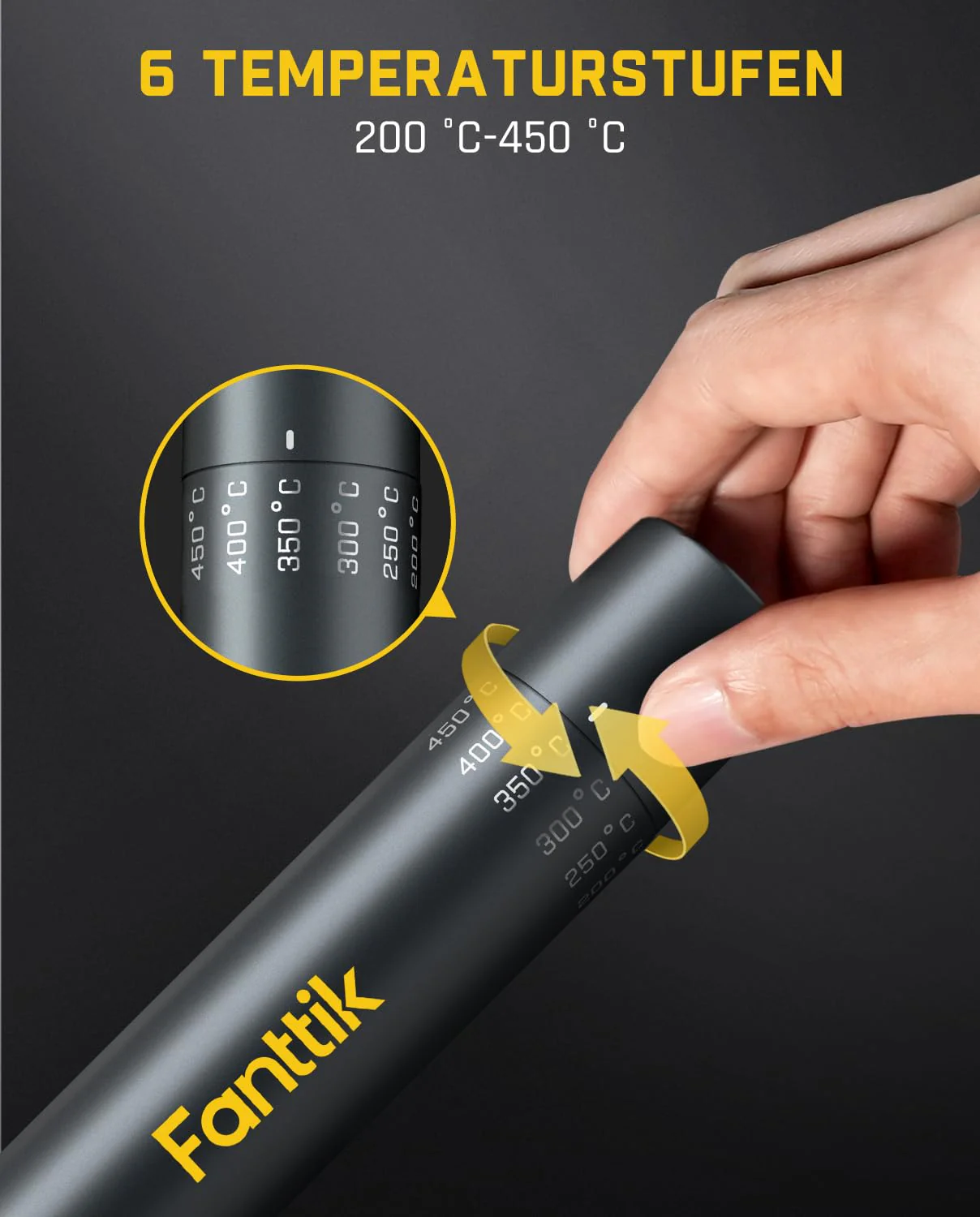 Fanttik T1 Max Präzisions Lötkolben Set, kabelloser Lötkolben, 7 Sek. schnelles Aufheizen,6 Temperatur Einstellbar 200~450 ℃, 4 Lötspitzen (C210), 360° drehbarer Ständer, Lötkolben für Reparaturen - Image 3