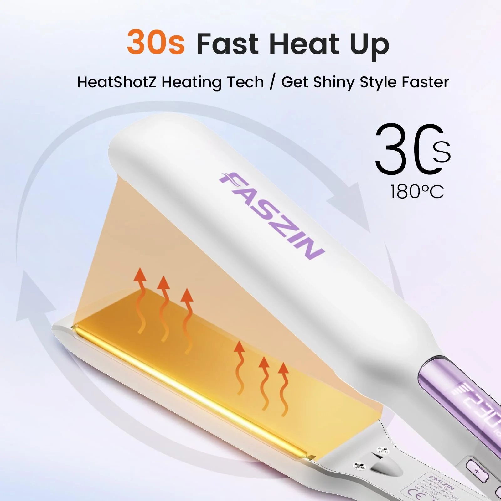 Faszin Professionelles Ionen Glätteisen, 42mm Breite Titanplatten Haarglätter für einen glatten Stil, weniger Haarbruch, 30s Schnelles Aufheizen, 11 Temperatureinstellungen, 130°C-230°C - Image 8