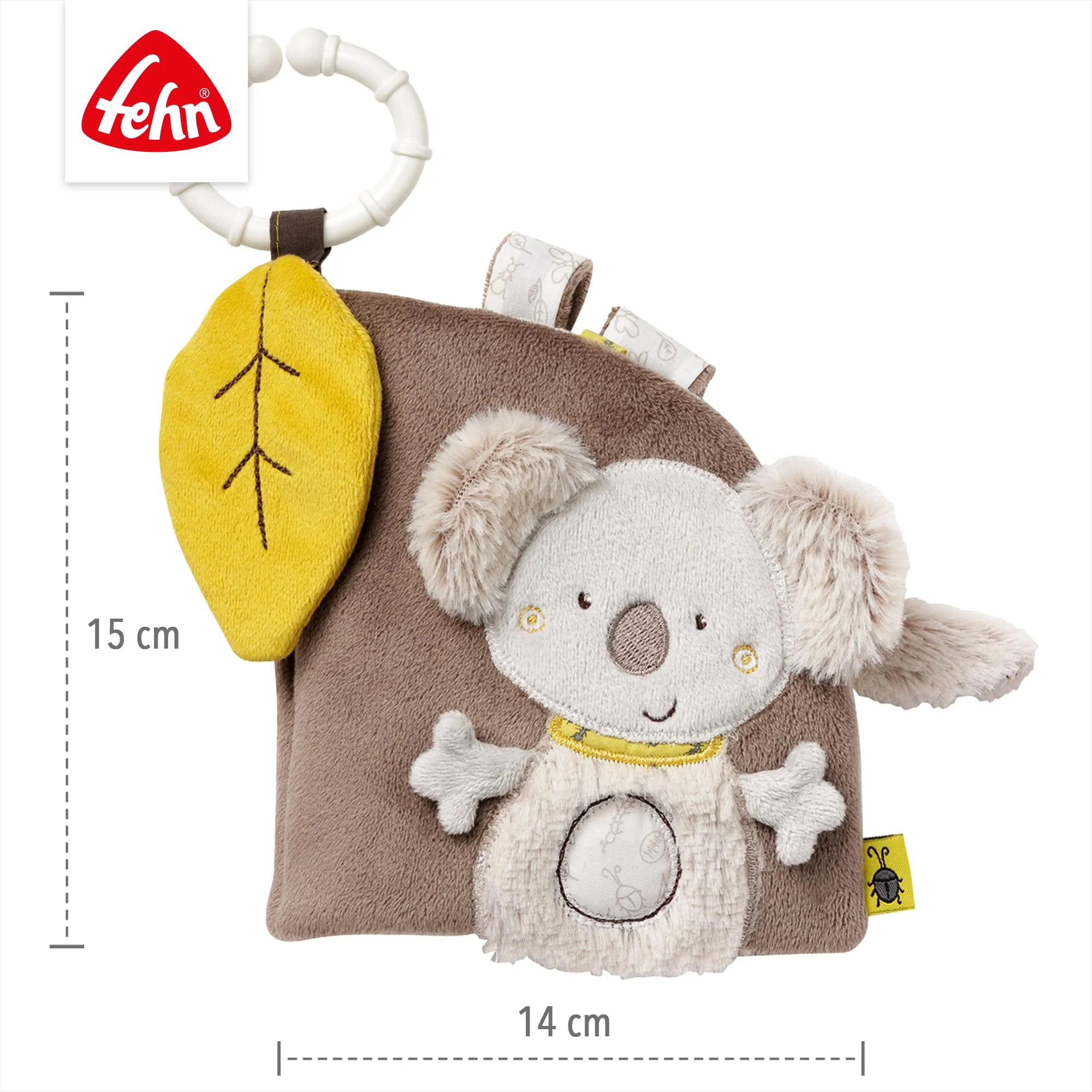 Fehn 064117 Soft-Bilderbuch Koala – Fühlbuch aus Stoff mit Tier Motiven – Für Babys und Kleinkinder ab 0+ Monaten – Maße: 14 x 15 cm - Image 3
