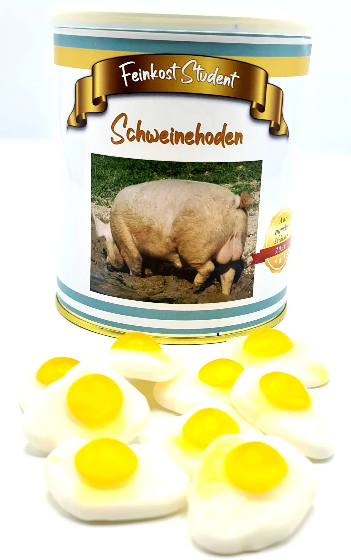 Feinkost Student Schweinehoden aus der Dose, Scherzarktikel, Lustige Geschenkidee, Party-Brüller, Spaßgeschenk,Halloween, Geburtstagsgeschenk - Image 2