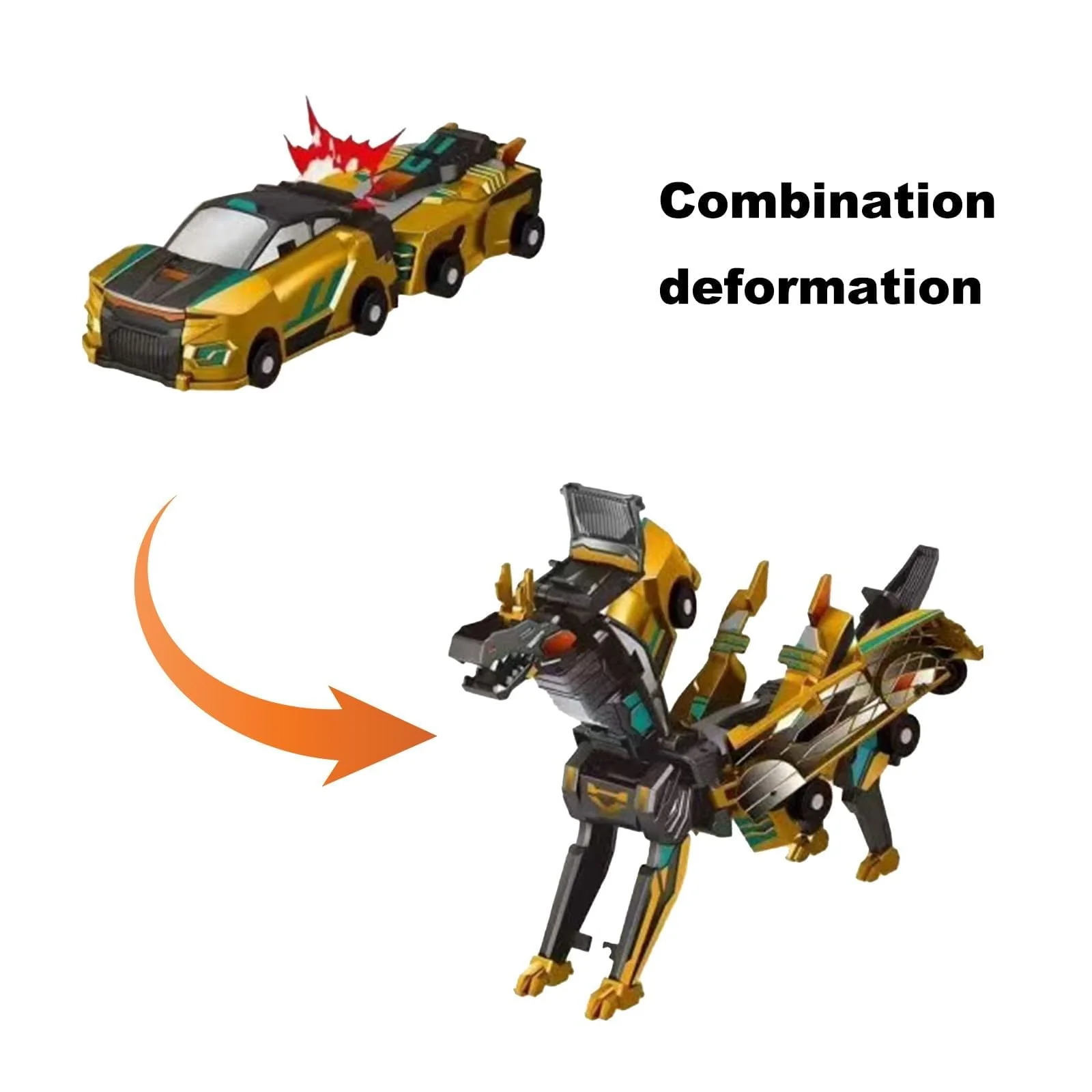 Felly Transformierendes Auto, 2 Stück Kollision Deformation Kombinierter Car, Einhorn Transformers Roboter Spielzeug für Kinder ab 2 3 4 5 6 7 8 9 10 Jahre Jungen Mädchen - Image 2