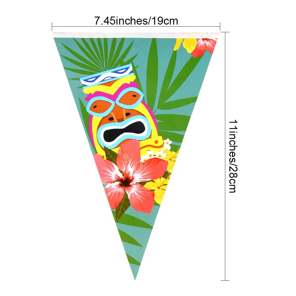 FEPITO 4 Pack Hawaiisch Ammer Banner Luau Party Tropische Party Ammer Insgesamt 12 Meter - Image 5