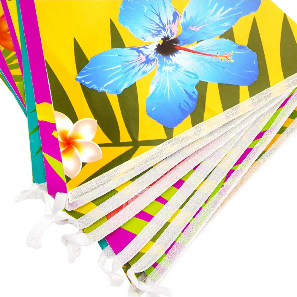 FEPITO 4 Pack Hawaiisch Ammer Banner Luau Party Tropische Party Ammer Insgesamt 12 Meter - Image 6