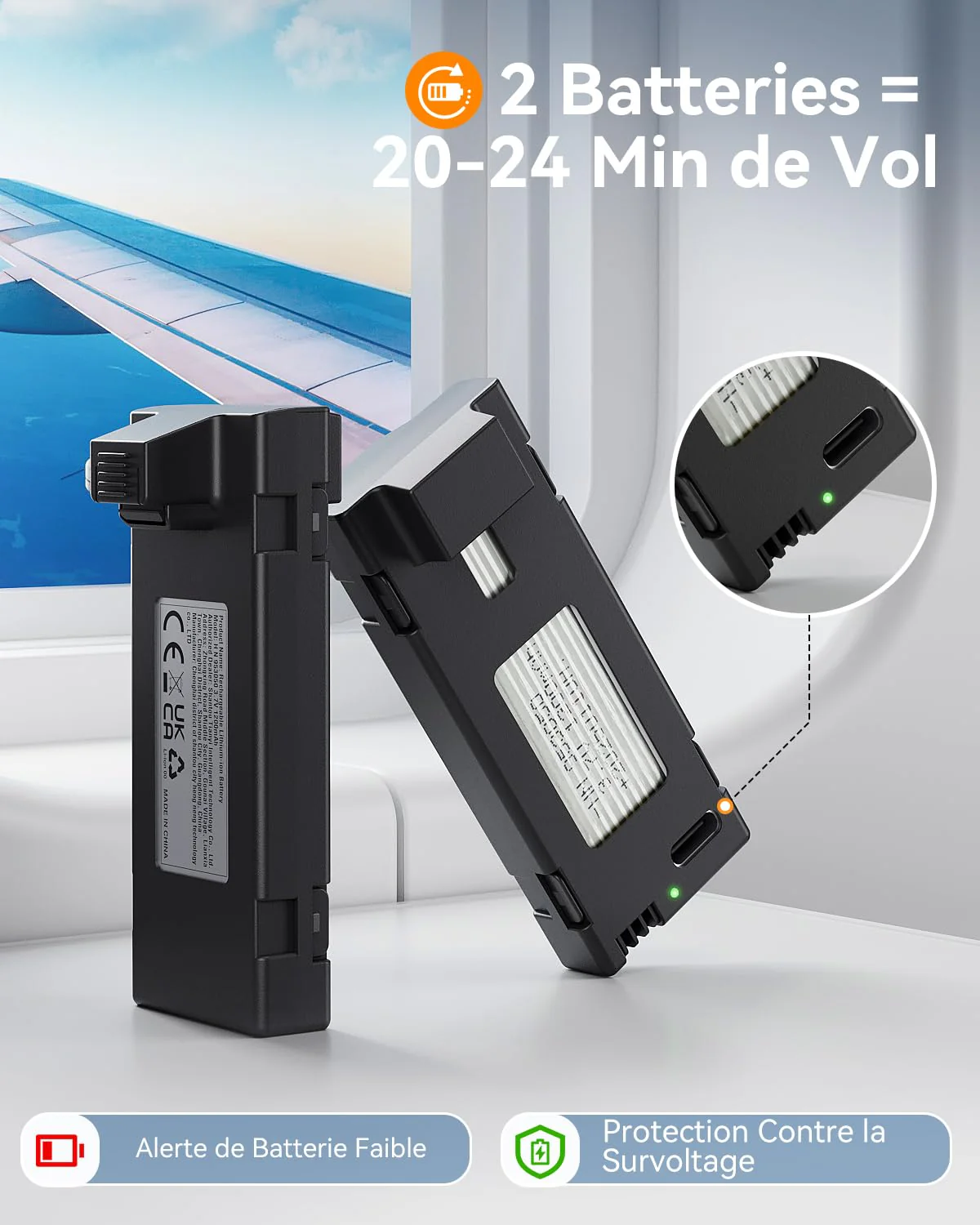 FERIETELF T29 Drohne mit Kamera 1080P HD – Faltbar Mini Drohne für Kinder & Erwachsene | WiFi FPV, 2x 1200mAh Akkus, Quadrocopter für Anfänger, Drone Kinderspielzeug Geschenk - Image 5