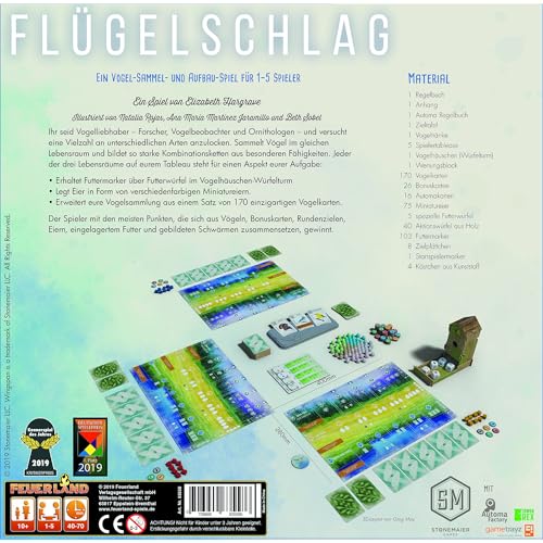 Feuerland Spiele 63558, FLÜGELSCHLAG Brettspiel, Kennerspiel des Jahres 2019, 1 bis 5 Spieler - Image 8