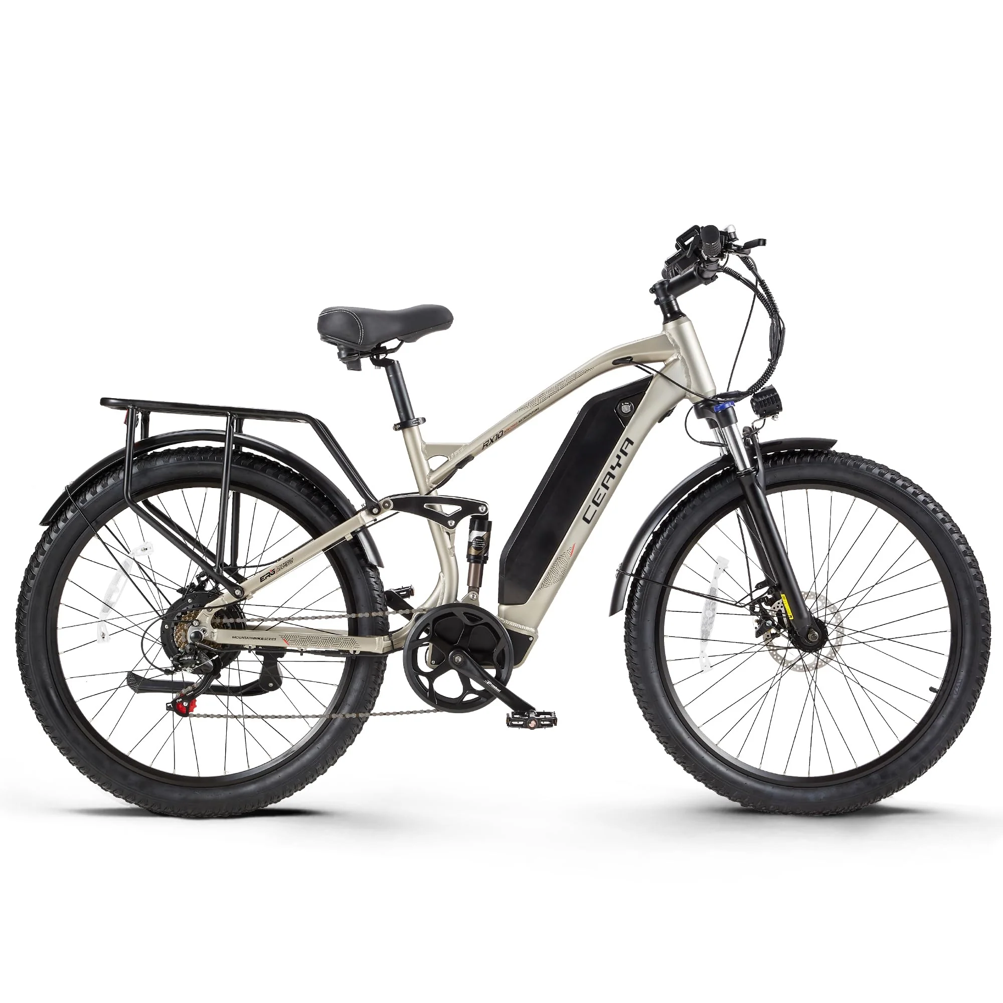 Ficyacto E Bike Herren 27.5 Zoll E-Mountianbike 48V17,5AH Akku Vollefederung Elektrofahrräder 25km/h Trekkingrad E-Cityrad - Image 8