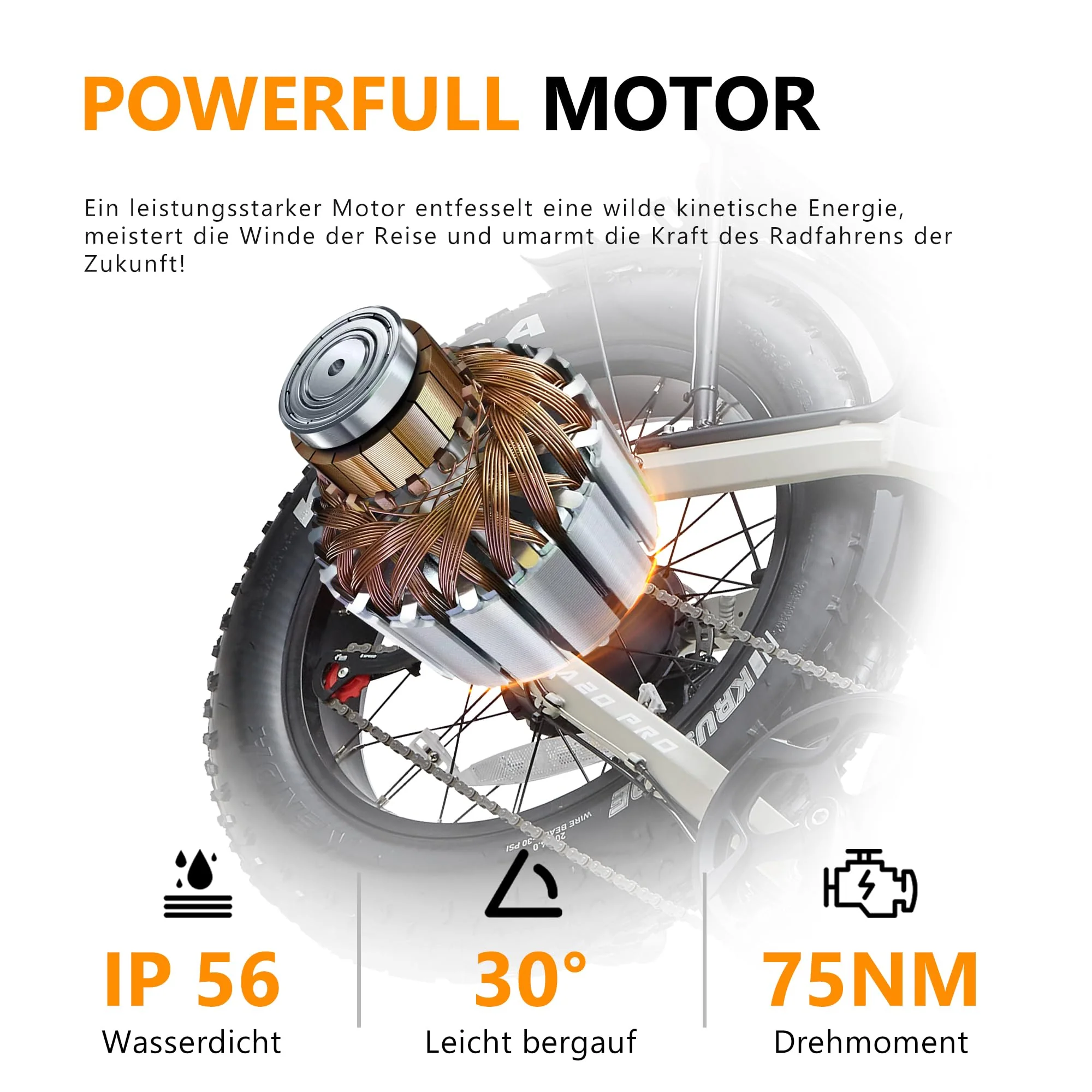 Ficyacto Elektrofahrräder 20x4.0 Zoll E-Bike Herren Damen Mit 48V 20AH Akku All-Terrain E-Mountainbike,7-Gang-Getriebe,Vollfederung City Ebike - Image 9