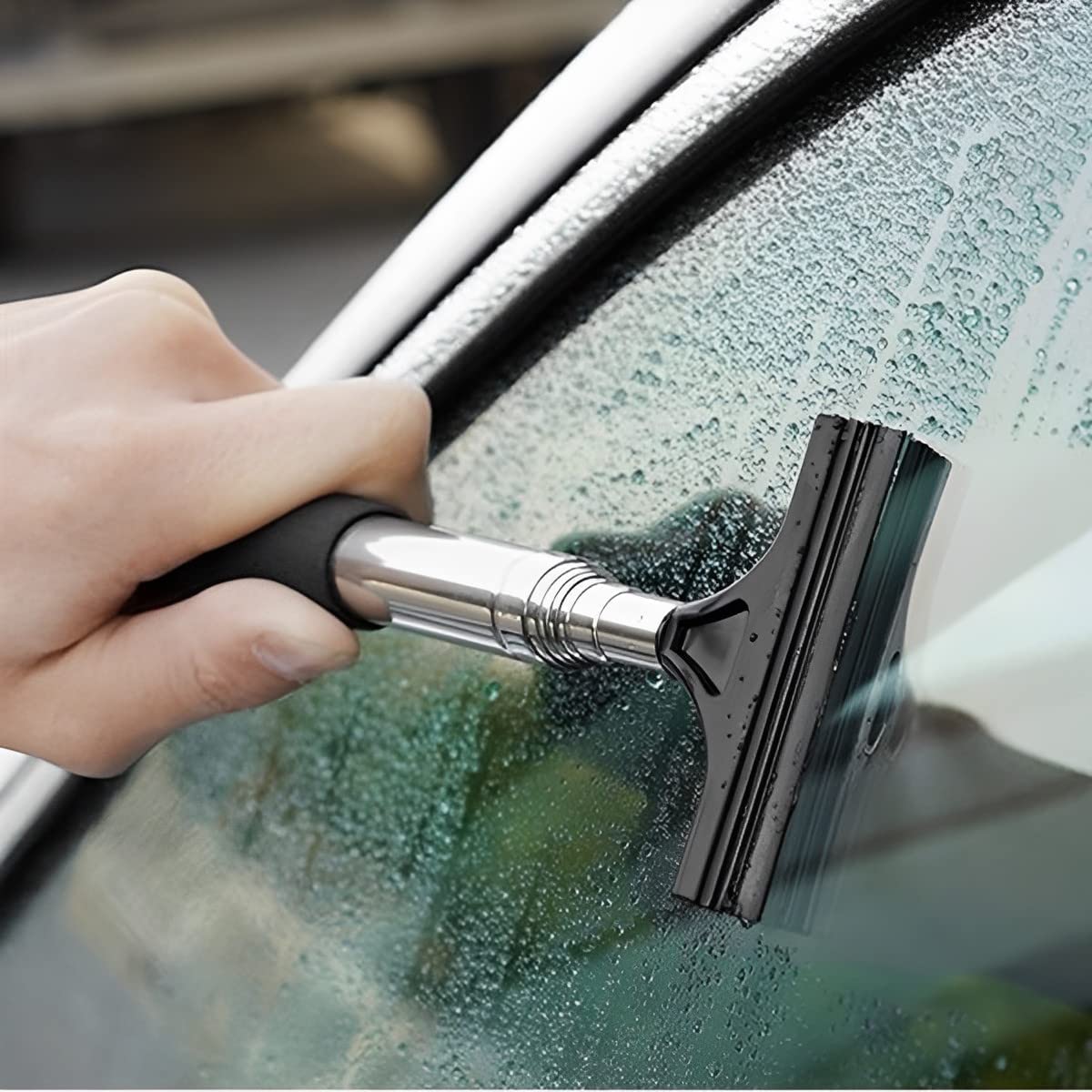 FINEVERNEK Professioneller Fensterabzieher Auto, Einziehbarer Seitenspiegel Wischer, Duschwischer Badezimmerwischer,Ausdehnungslänge beträgt bis zu 98 cm - Image 10