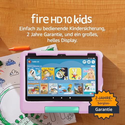 Fire HD 10 Kids-Tablet – für Kinder ab dem Vorschulalter | Mit brillantem 10-Zoll-Display, Kindersicherung und 2 Jahren Sorglos-Garantie | Version 2023, 32 GB, rosa - Image 3